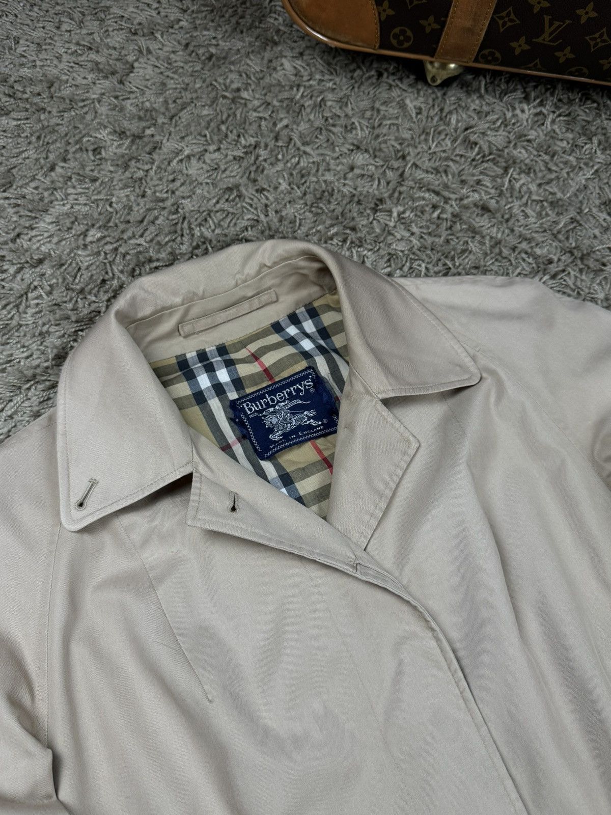 Burberry × Vintage Vintage trench coat Burberry original luxury streetwear item Size L / US 10 / IT 46 - 3 Thumbnail