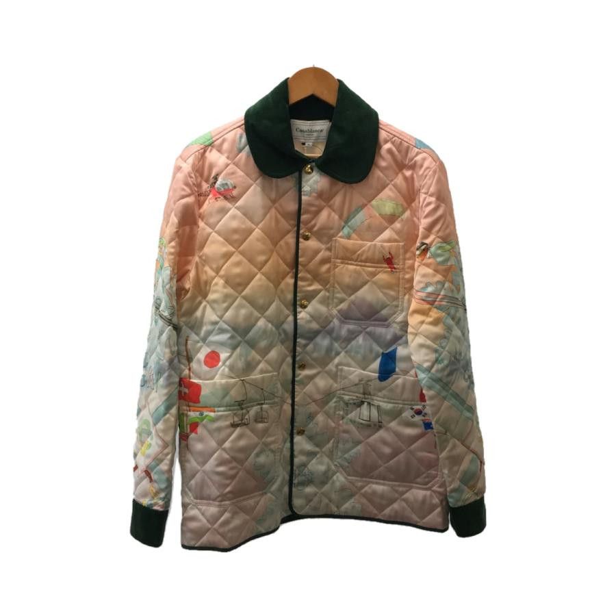 image of Casablanca Satin Quilt Jacket- Sunset Ski Club, Men's (Size Medium)
