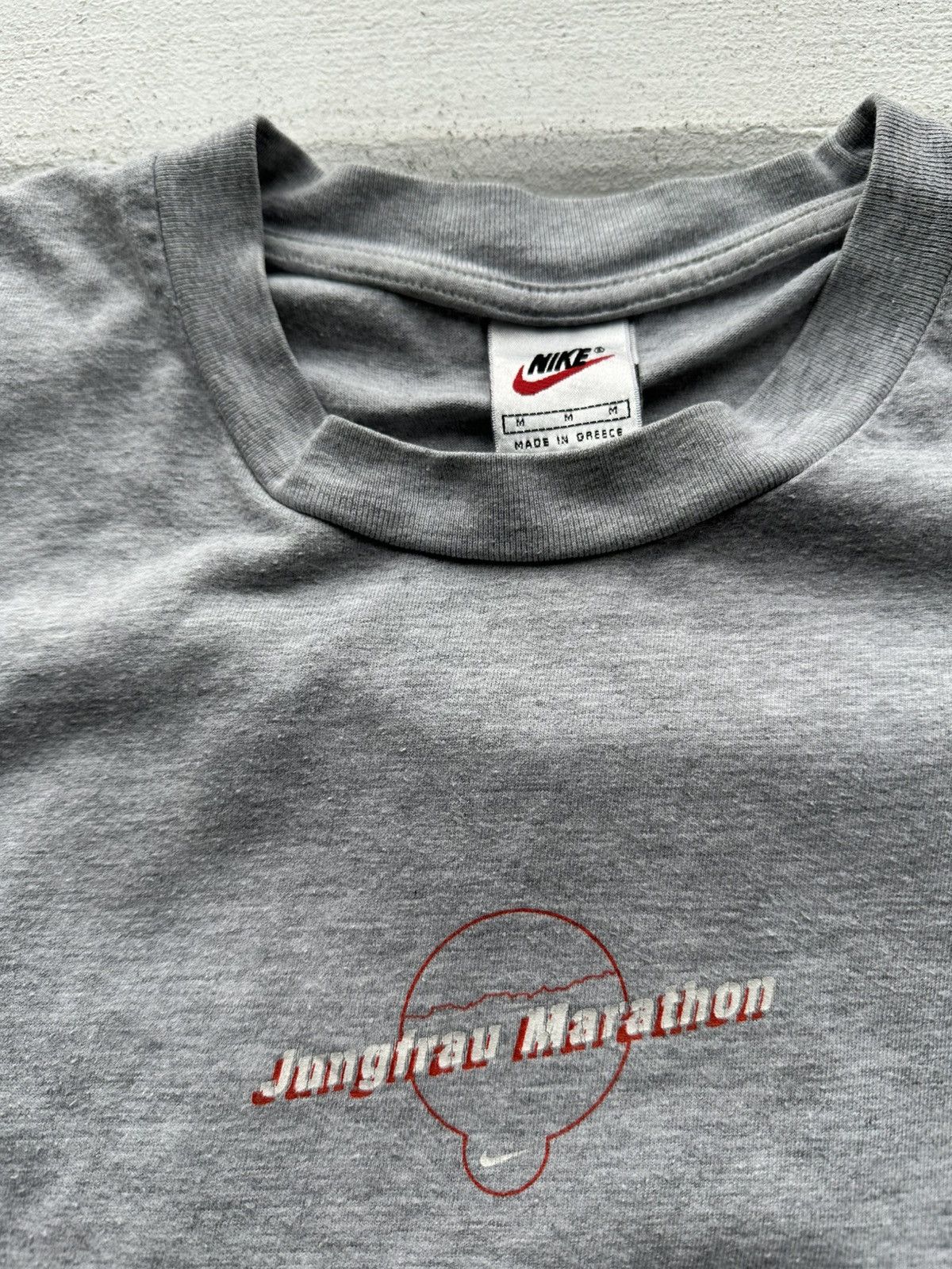 Nike × Vintage 🚨Vintage 90's Nike Jungfrau Marathon Boxie T-shirt M Size US M / EU 48-50 / 2 - 7 Thumbnail