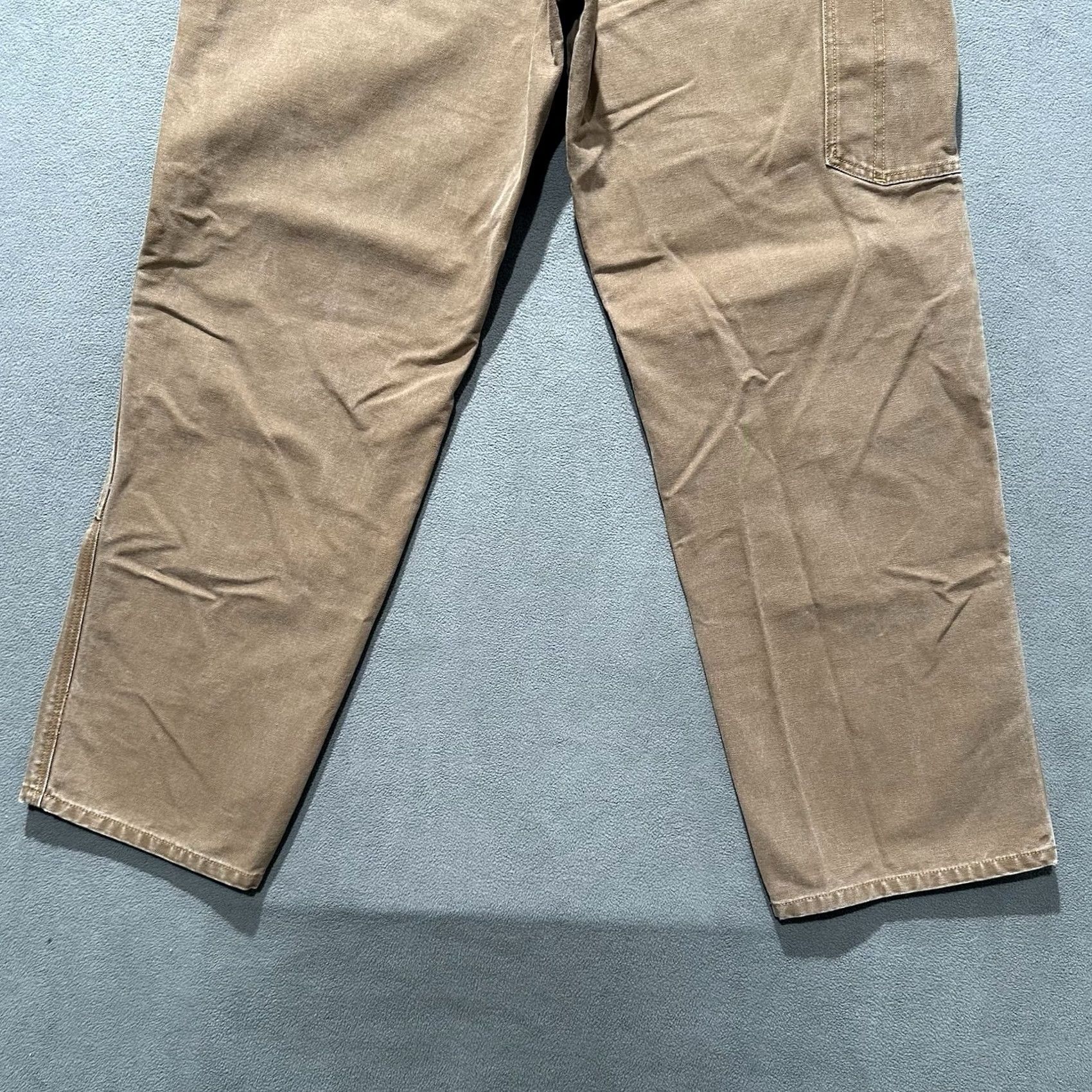 SOREL Vintage Sorel Pants Mens 36x32 (36x30.5) Brown Canvas Double Knee Relaxed Heavy Size US 36 / EU 52 - 7 Thumbnail