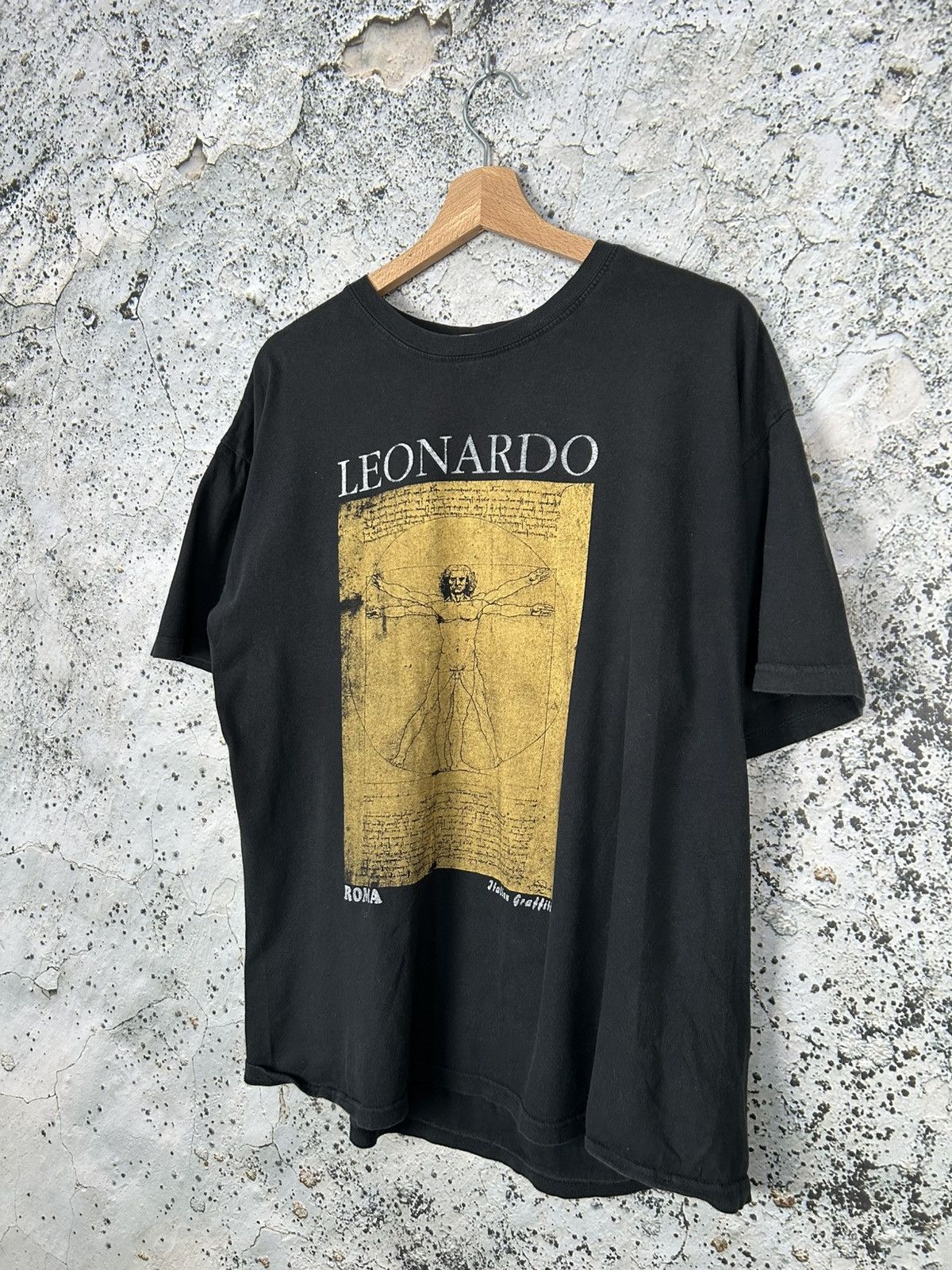 Vintage Vintage Leonardo Da Vinci Graphic Tee Archive 90s Grunge Size US XL / EU 56 / 4 - 2 Thumbnail