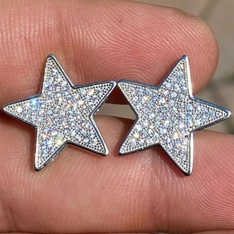 Other Chic Bling Bling Five-Pointed Star Earrings Size ONE SIZE - 1 Thumbnail