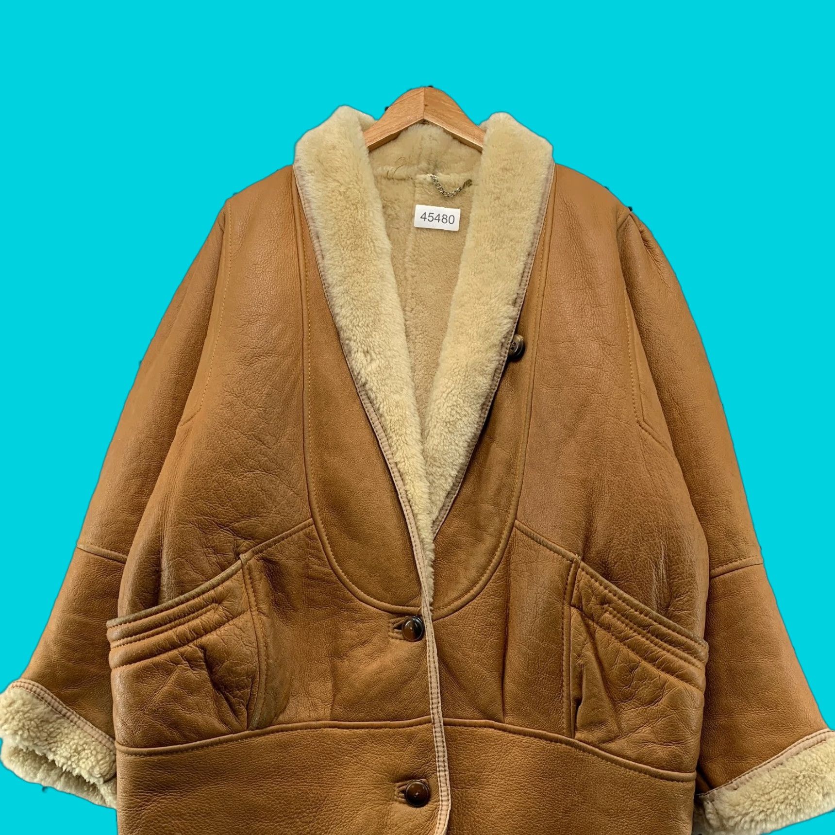 Vintage VINTAGE Shearling Jacket Womens 44 Brown Rancher Pockets Fur Liner Jacket Size XL / US 12-14 / IT 48-50 - 1 Thumbnail