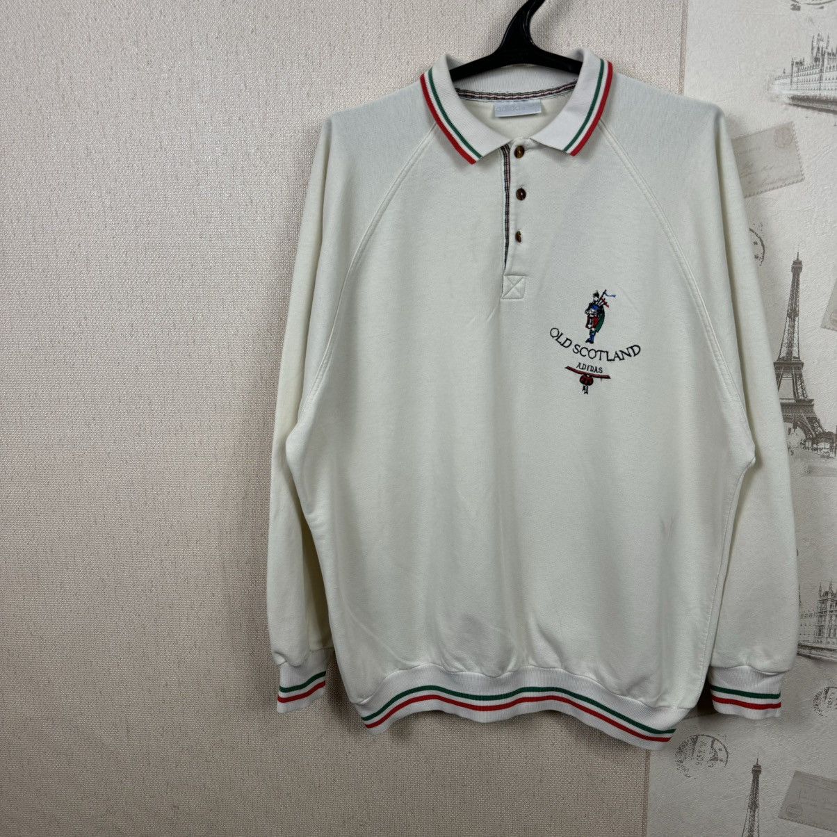 Adidas Vintage Adidas Old Scotland Sweartshirt Sz L Beige Mens Size US L / EU 52-54 / 3 - 10 Thumbnail