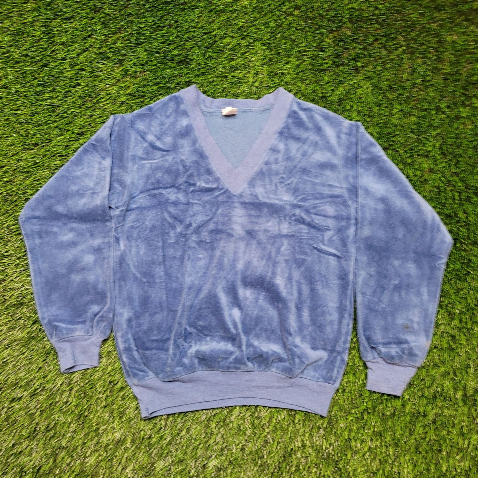 Robert Bruce VTG 80s Robert Bruce Velour Pullover Sweater Women M Cropped Size M / US 6-8 / IT 42-44 - 1 Thumbnail