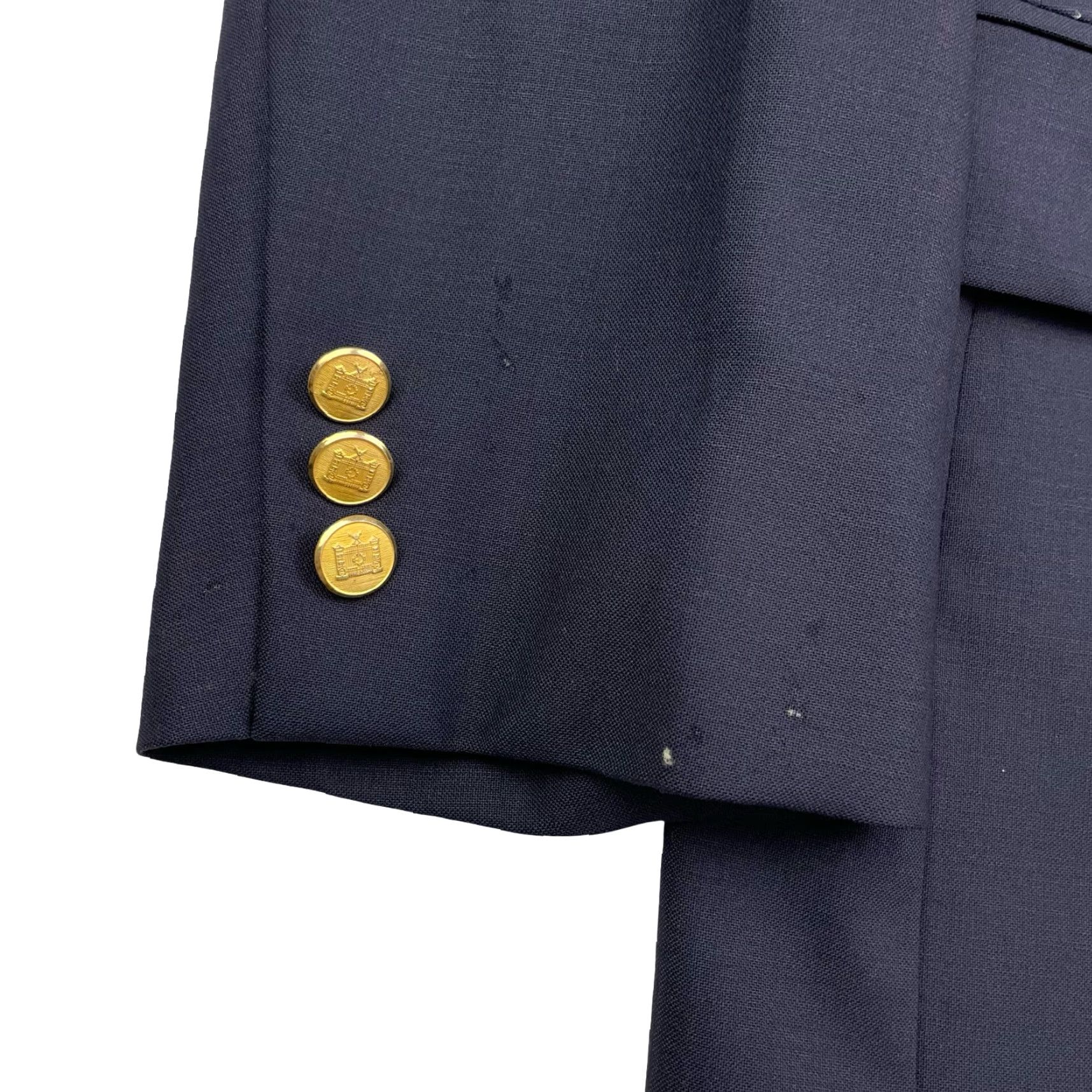 Brooks Brothers Brooks Brothers Blazer Navy 43L Double-Breasted Wool Gold Buttons Six-Button Front Peak Lapel Regular Mens Jacket Size 46R - 4 Thumbnail