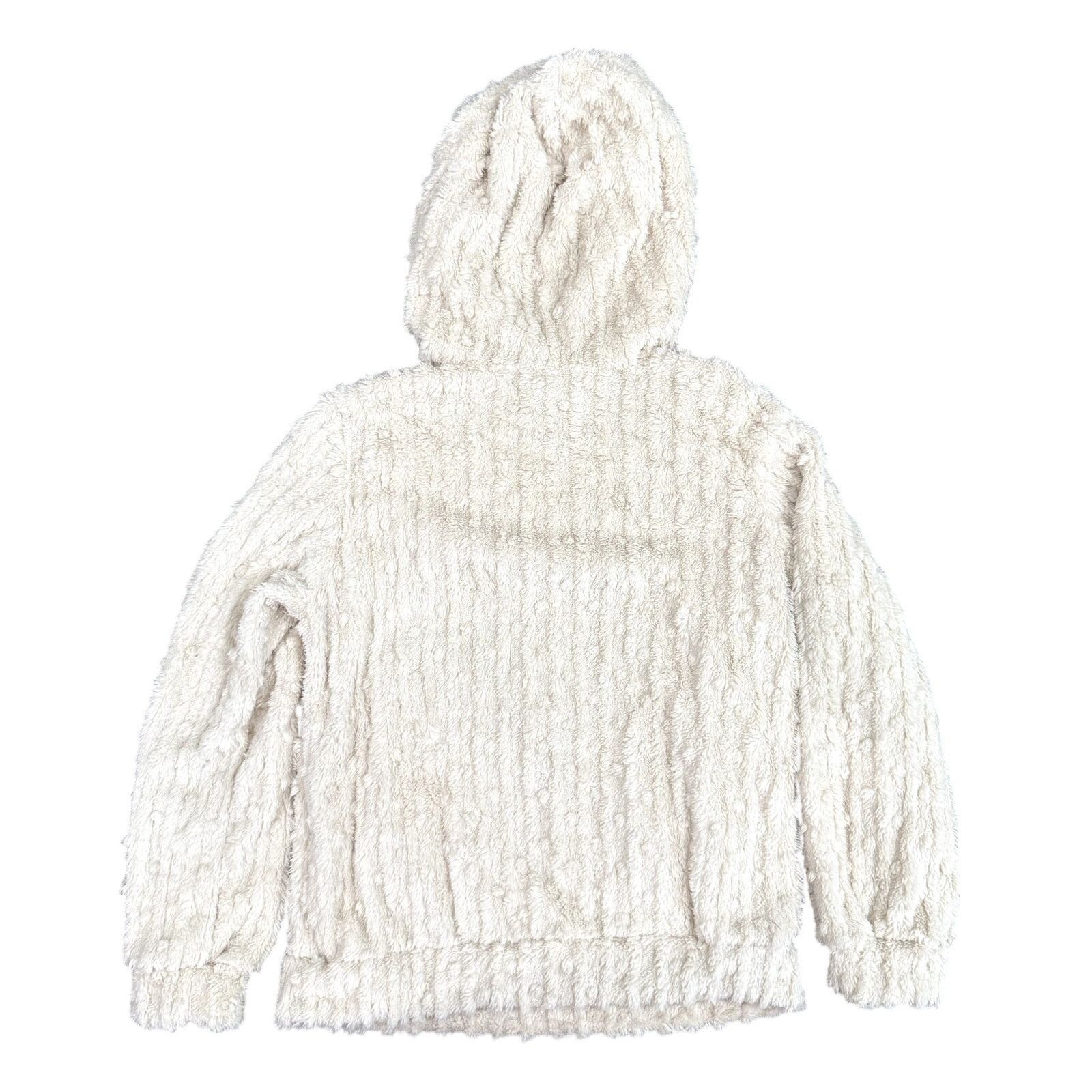 Shein Woman's Cozy Fur Hoodie in Beige, Size M Size M / US 6-8 / IT 42-44 - 2 Thumbnail