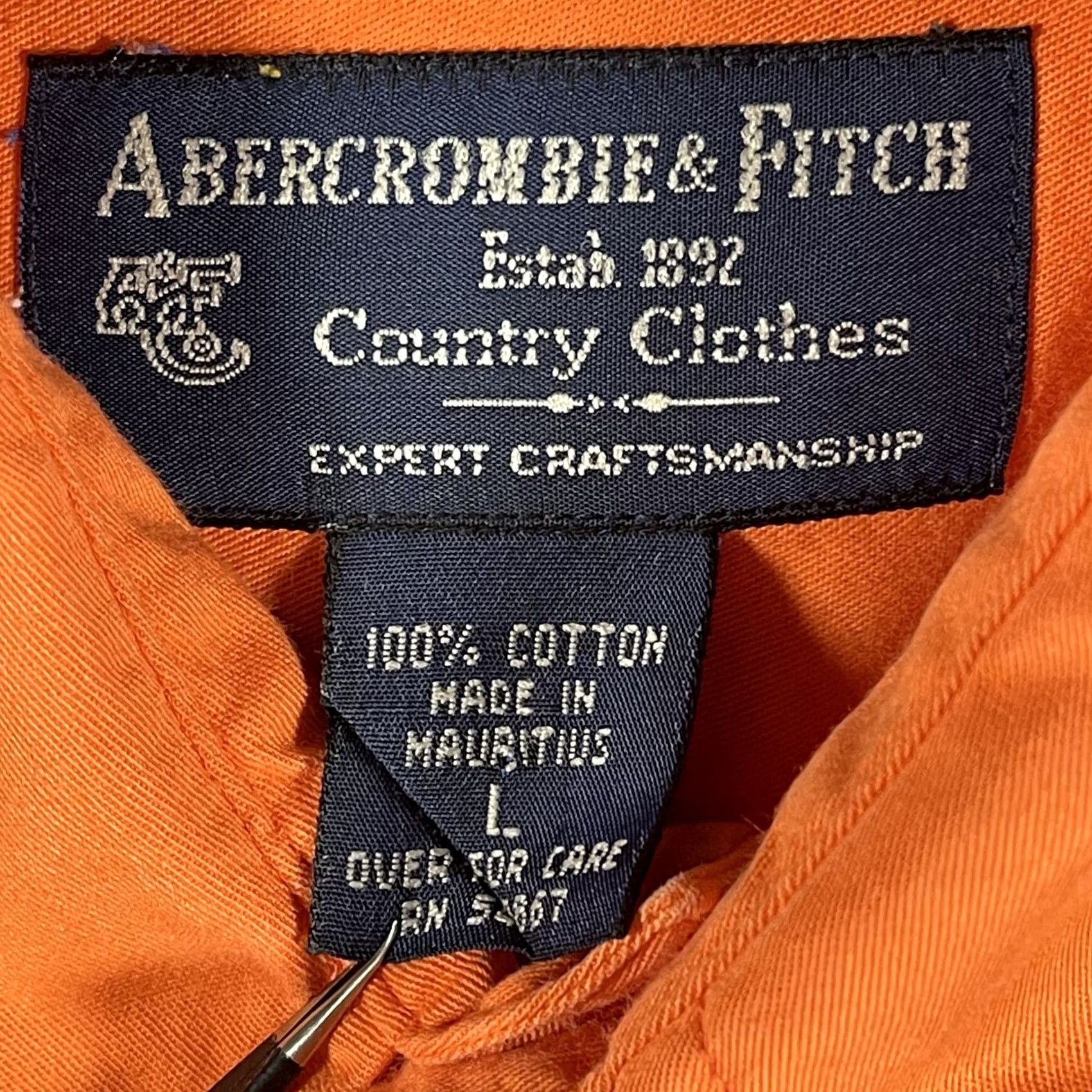 Abercrombie & Fitch Abercrombie & Fitch The Angler Shirt Mens L Orange Button-Up Casual Outdoor Fishing Size US L / EU 52-54 / 3 - 5 Thumbnail