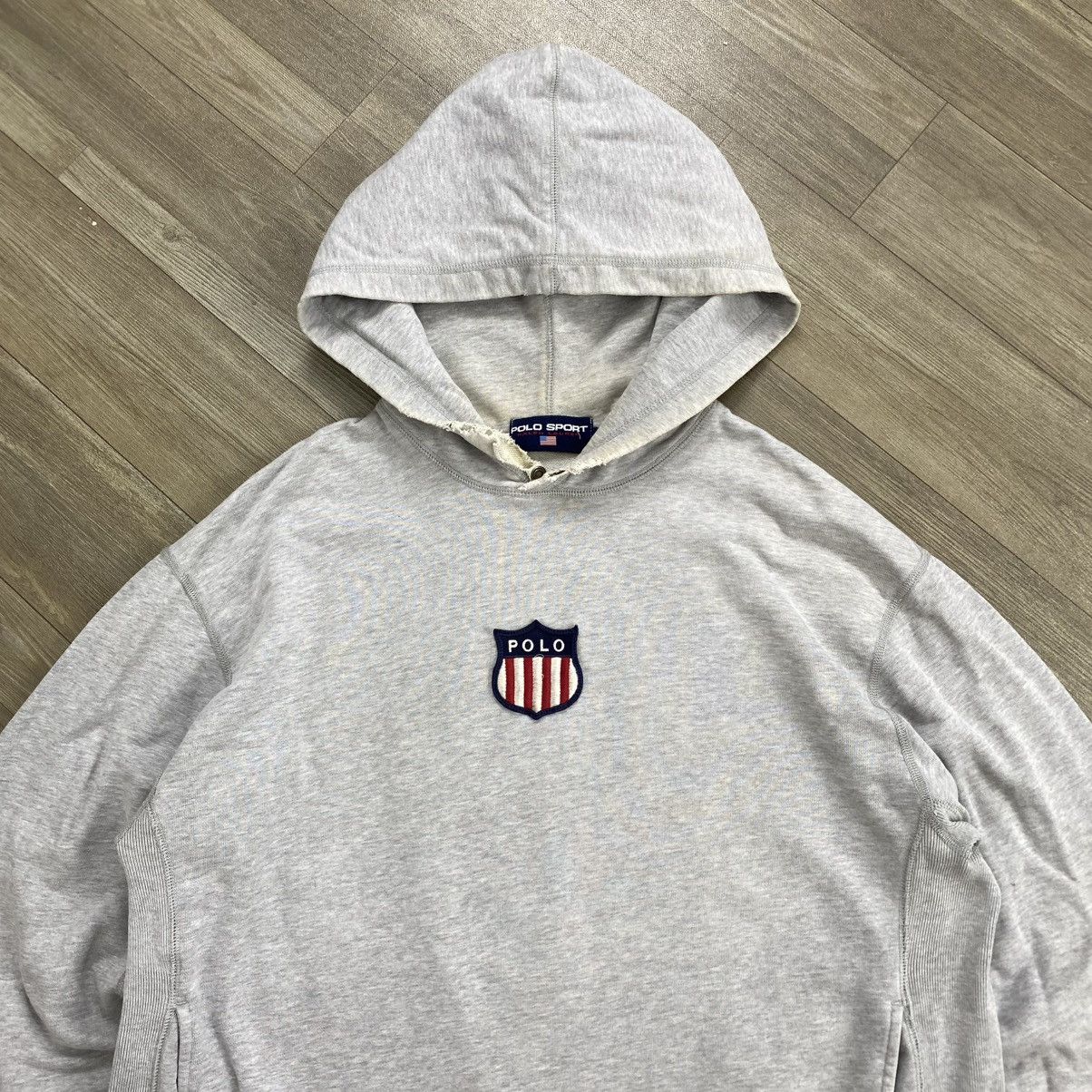 Polo Ralph Lauren Vintage Polo Sport Ralph Lauren Kswiss Logo Destroyed Hoodie Size US L / EU 52-54 / 3 - 2 Thumbnail