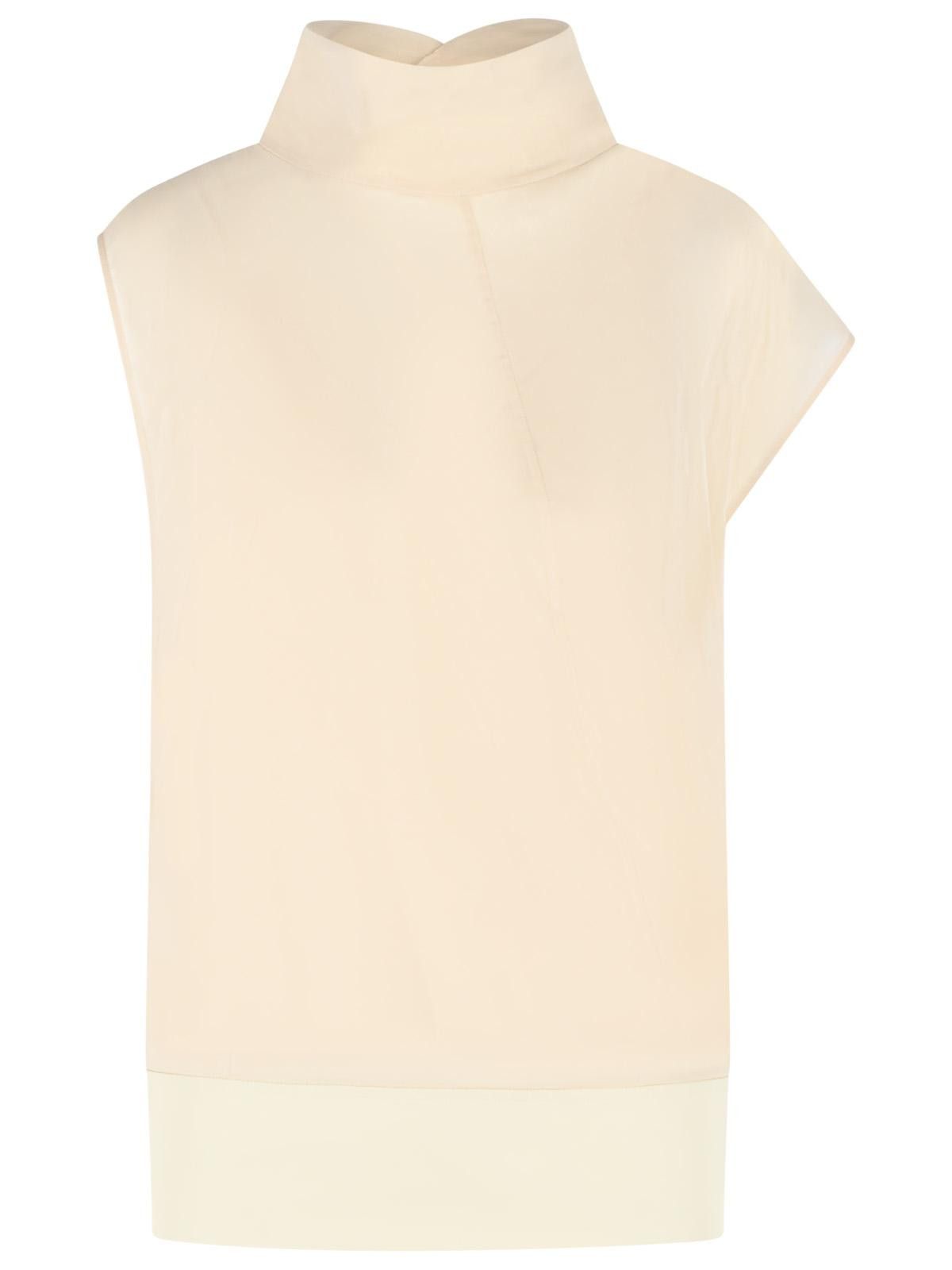 Sportmax SPORTMAX 'Grado' Two-Piece 'Ecru' Cotton Voile Blouse Size S / US 4 / IT 40 - 1 Thumbnail