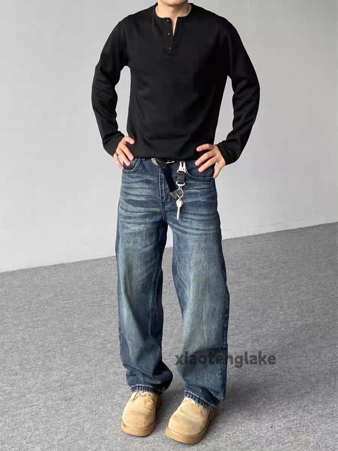 Vintage Washed faded cleanfit yuppie loose baggy jeans Size US 30 / EU 46 - 2 Thumbnail