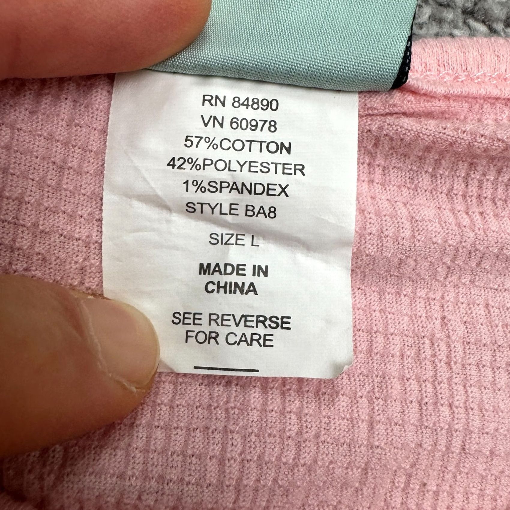 Vintage Sara Morgan Textured Basic T-Shirt Womens Large Pink Short Sleeve Crew Tee Top Size L / US 10 / IT 46 - 6 Thumbnail