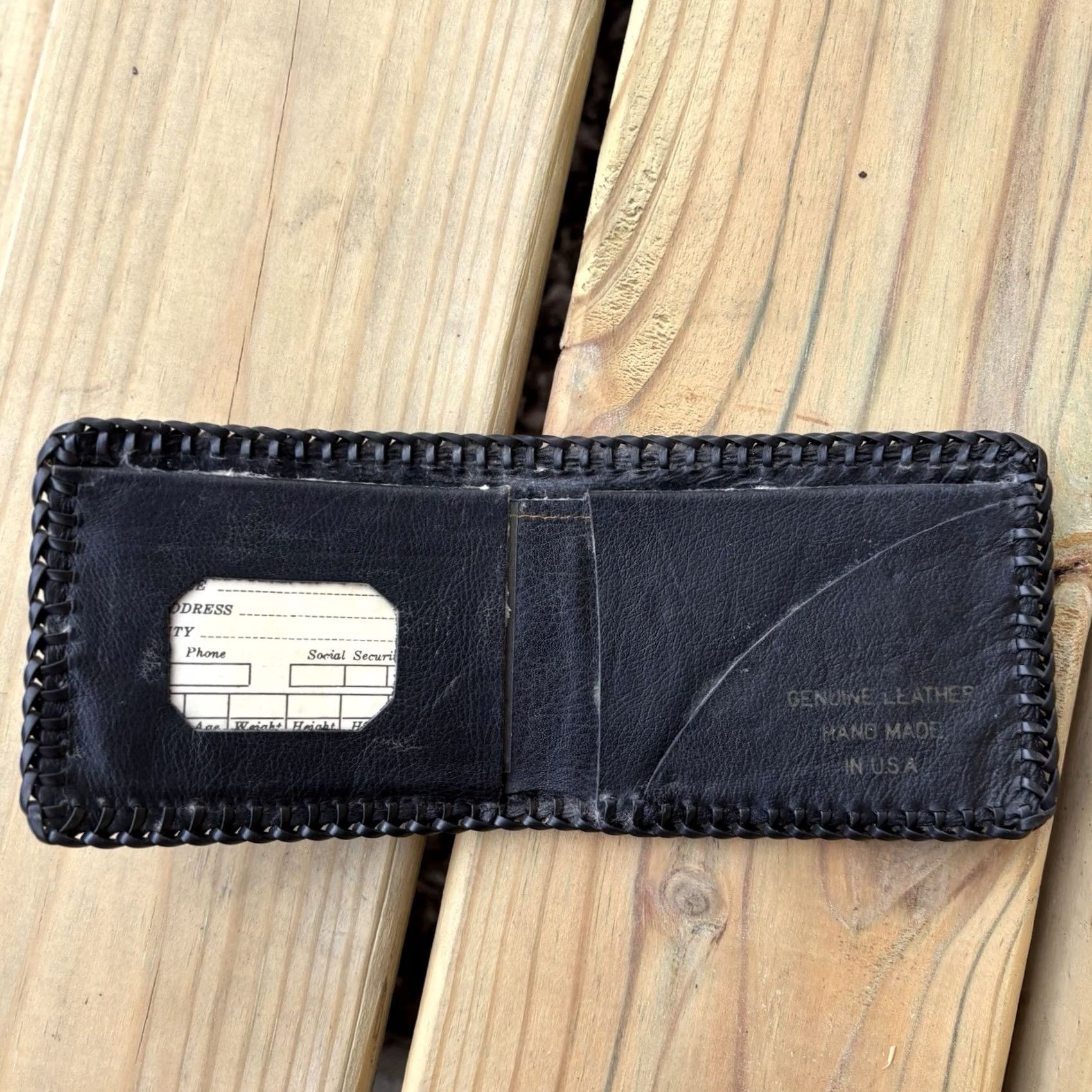 Vintage VINTAGE Unbranded Wallet Leather Eagle USA Made Whipstitch Bifold Hand Tooled 9in 4in Brown Mens Trifold Folding Cowboy Money Western Size ONE SIZE - 2 Thumbnail