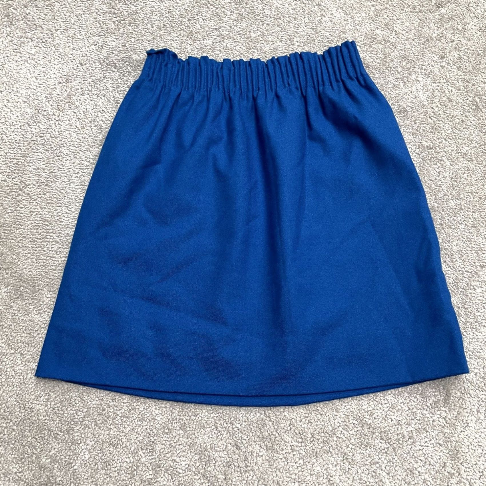 J.Crew J.Crew Wool Blend Sidewalk Pleated Pencil Skirt Womens 00 Blue Elastic Pockets Size 24" / US 00 / IT 34 - 2 Thumbnail