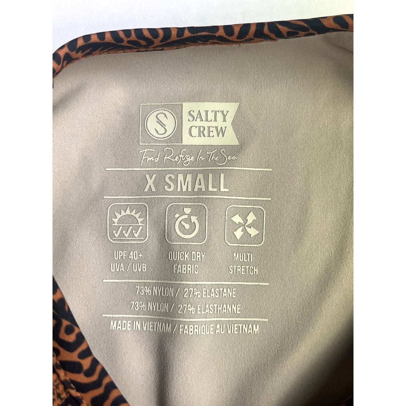 Vintage Salty Crew Womens Crop Top XS Orange Long Sleeve UPF 40+ Sun Protective T-Shirt Size XS / US 0-2 / IT 36-38 - 5 Thumbnail