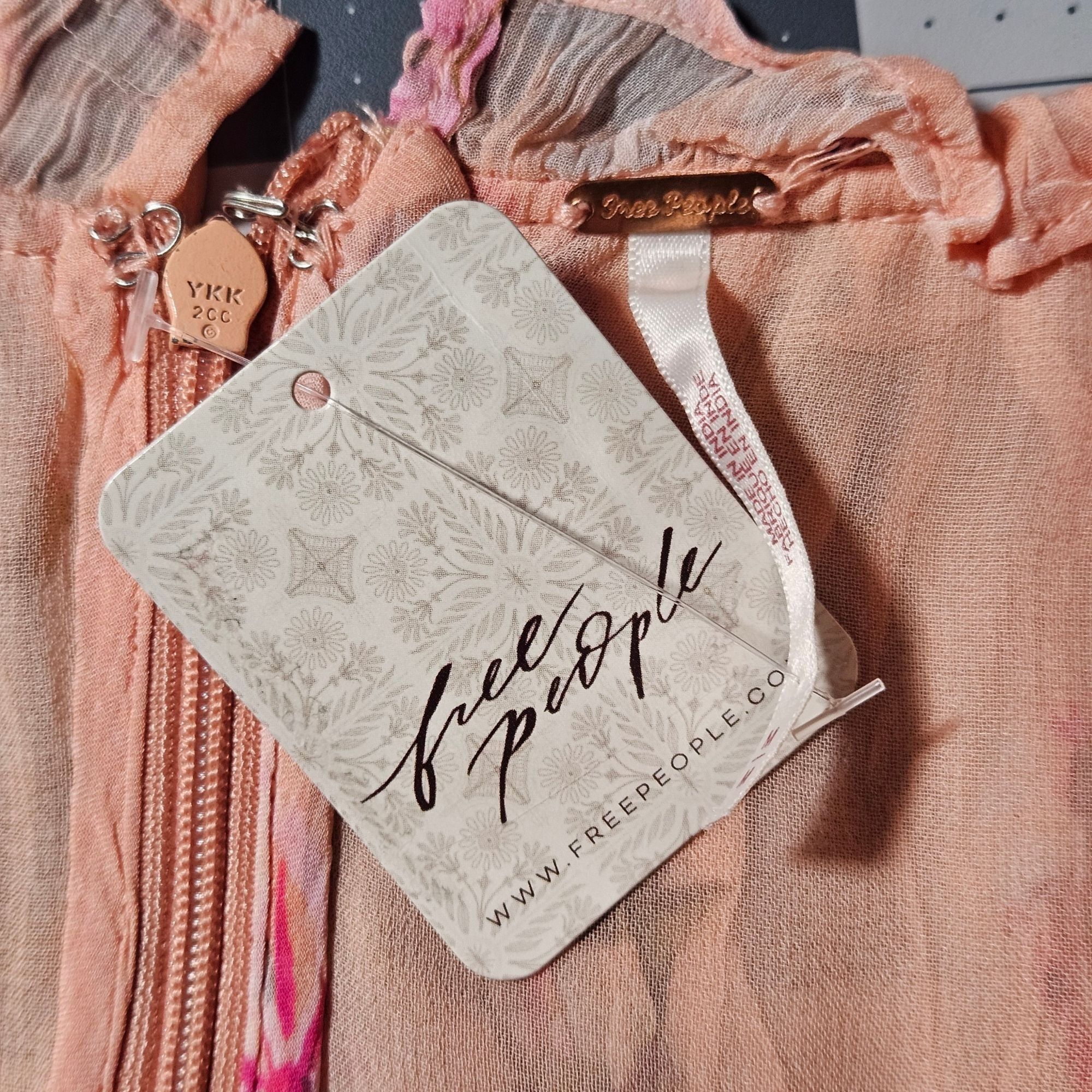 Free People NWT FP Sexy Marney Women's Pink Floral Mini Dress M Boho Ch Size M / US 6-8 / IT 42-44 - 5 Thumbnail