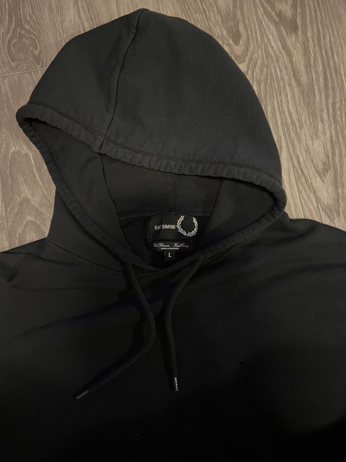 Fred Perry × Raf Simons Raf Simons x Fred Perry UK Punk Distressed Oversized Hoodie Size US L / EU 52-54 / 3 - 5 Thumbnail