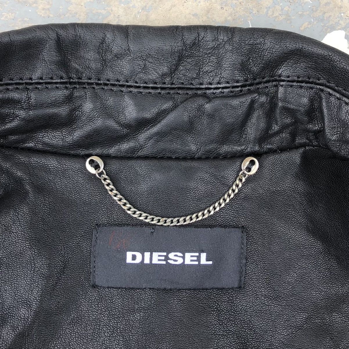 Vintage DIESEL Willcox Double Collar Leather Jacket