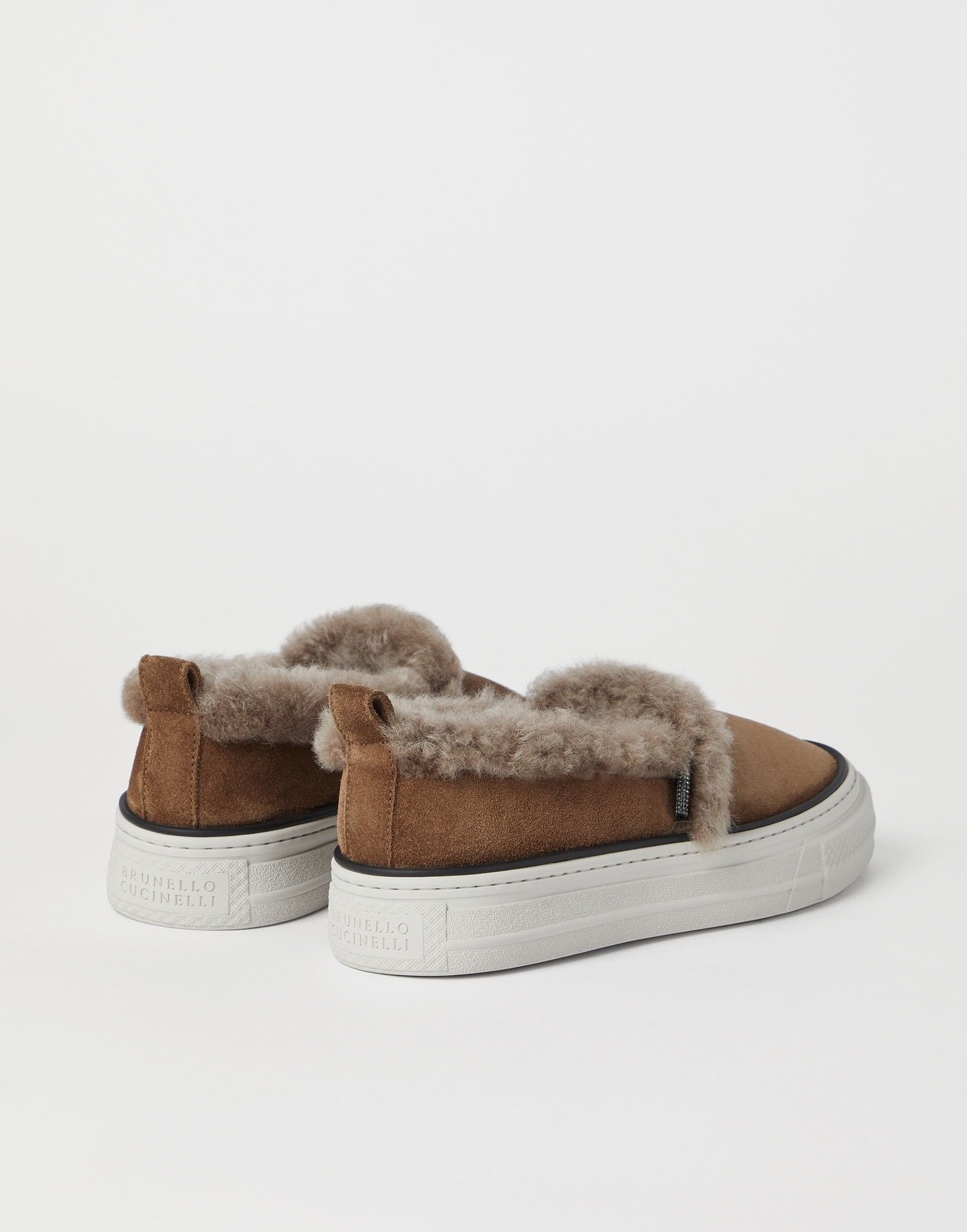 Brunello Cucinelli o1la1rc1a1025 Suede Slip-On Sneakers in Brown Size US 7 / IT 37 - 2 Thumbnail