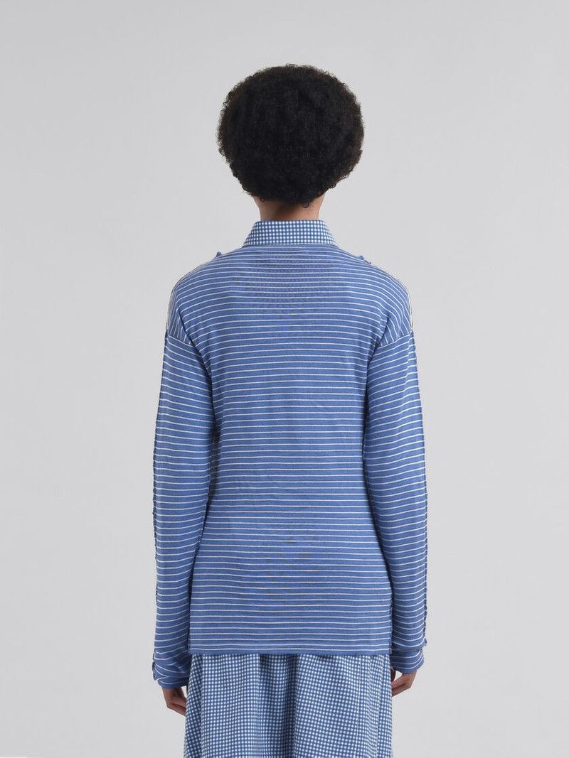 Marni o1w1db10426 Striped Knitted Top in Blue Size XL / US 12-14 / IT 48-50 - 4 Thumbnail