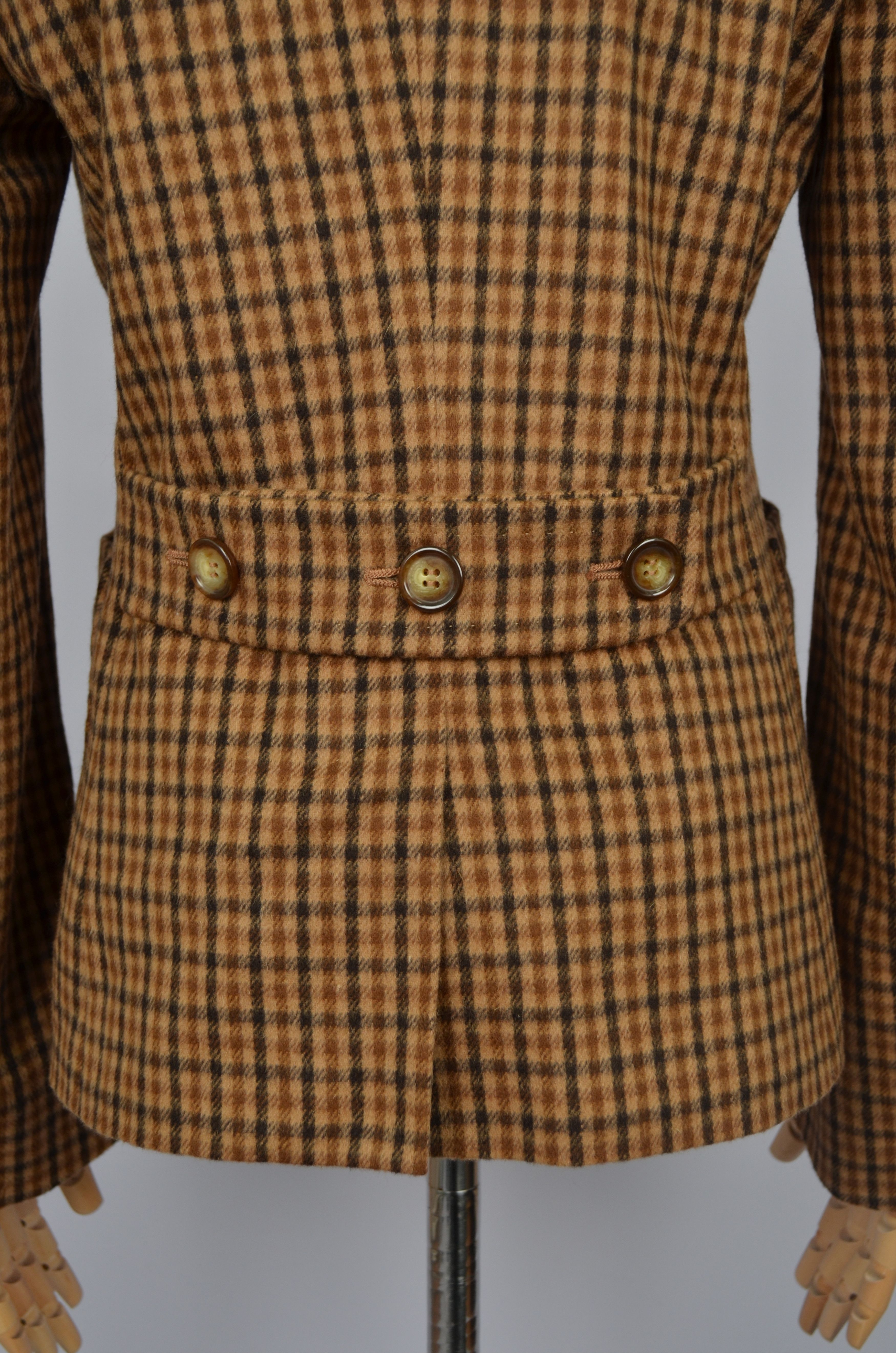 Designer × Max Mara Max Mara Check Brown Wool Angora Blazer Jacket Size US6 Size M / US 6-8 / IT 42-44 - 11 Thumbnail