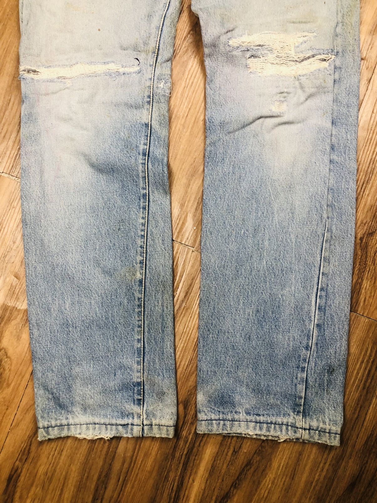 Levi's RARE VINTAGE Levi's 501 Custom Distressed Jeans (40) Size US 30 / EU 46 - 4 Thumbnail