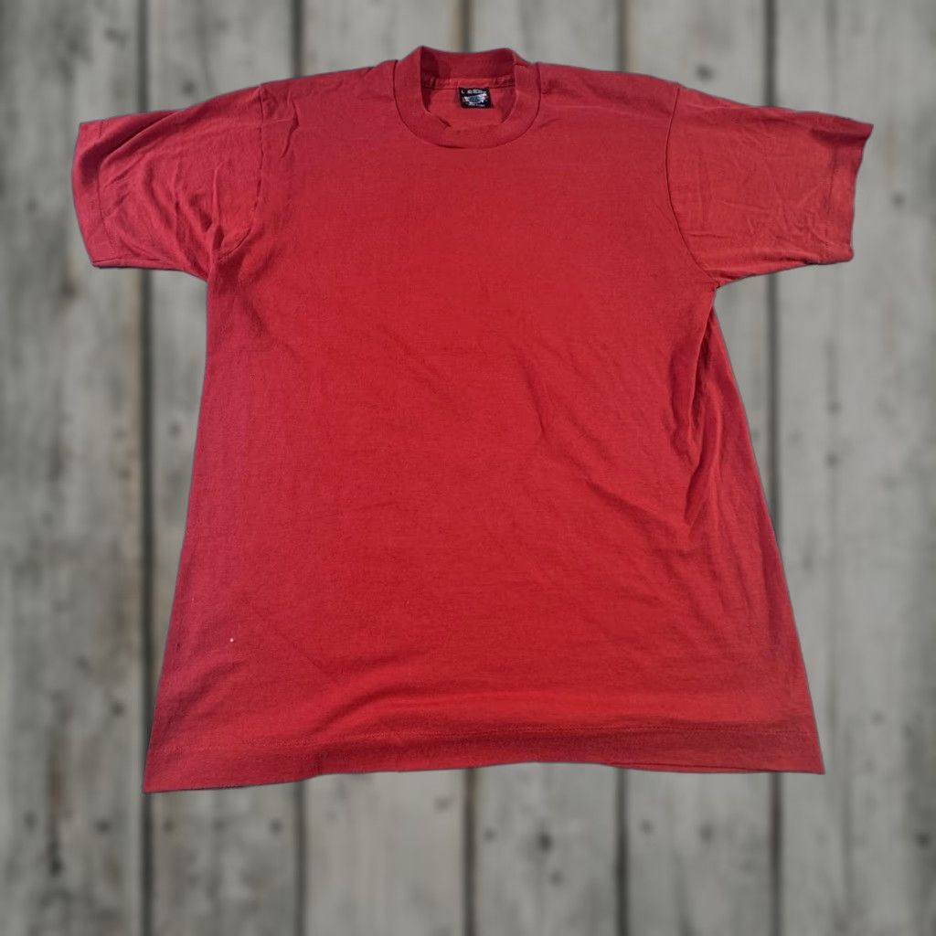 Vintage VINTAGE Screen Stars Best Shirt Mens Large Red Crew Neck Short Sleeve Cotton Polyester 50/50 Single Stitch 80s 90s Tee Made in USA Mens Size US L / EU 52-54 / 3 - 1 Thumbnail