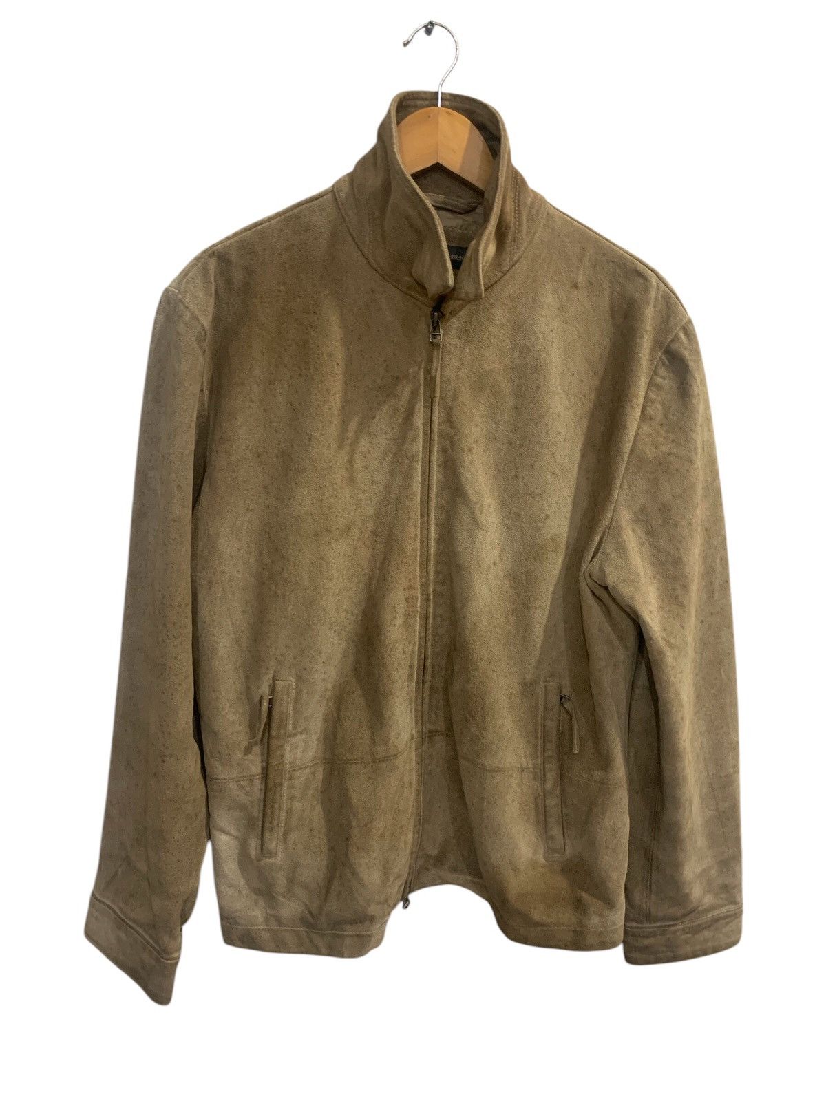 Rare!!Banana Republic Travel Tan Suede Leather Jacket