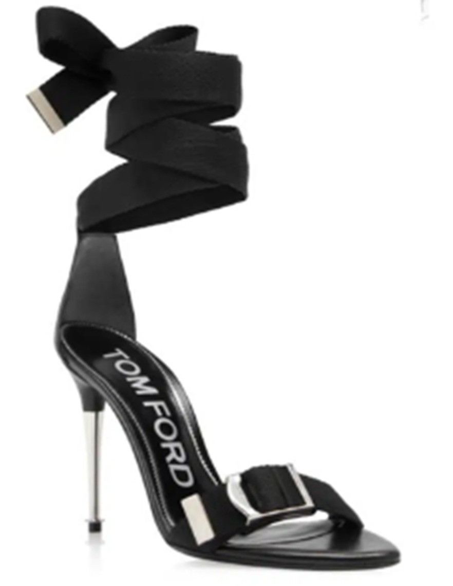 Tom Ford o1loc1c1224 W3285 Hi Heel Sandals in Black Size US 8.5 / IT 38.5 - 3 Thumbnail