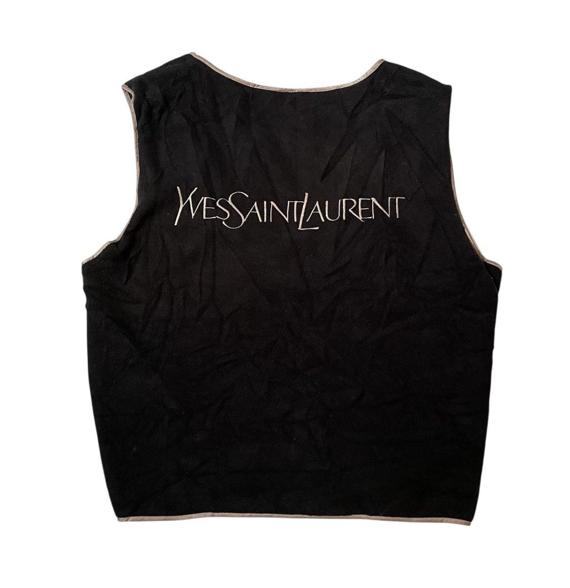 Yves Saint Laurent Vintage ysl embroidered logo vest Size US M / EU 48-50 / 2 - 1 Thumbnail