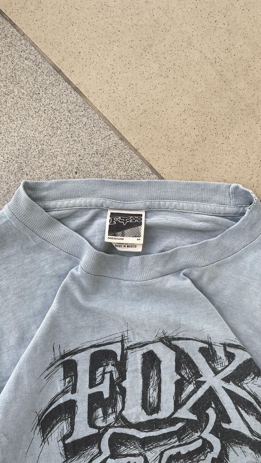 Fox Racing × Vintage Y2K 2000s FOX Racing tshirt hype grey tee printed faded sun Size US M / EU 48-50 / 2 - 3 Thumbnail