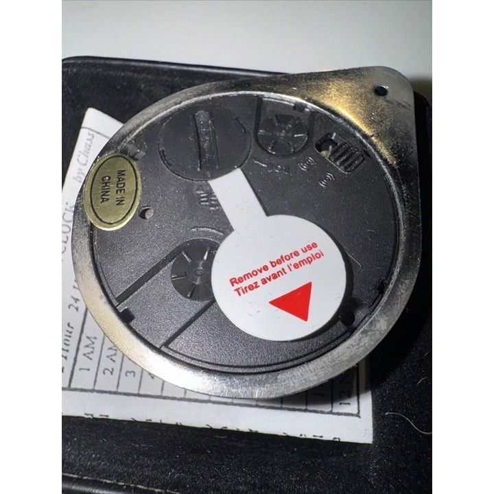 Vintage Chass 24 Hour Clock With Black Leather Case And Manual Size ONE SIZE - 7 Thumbnail