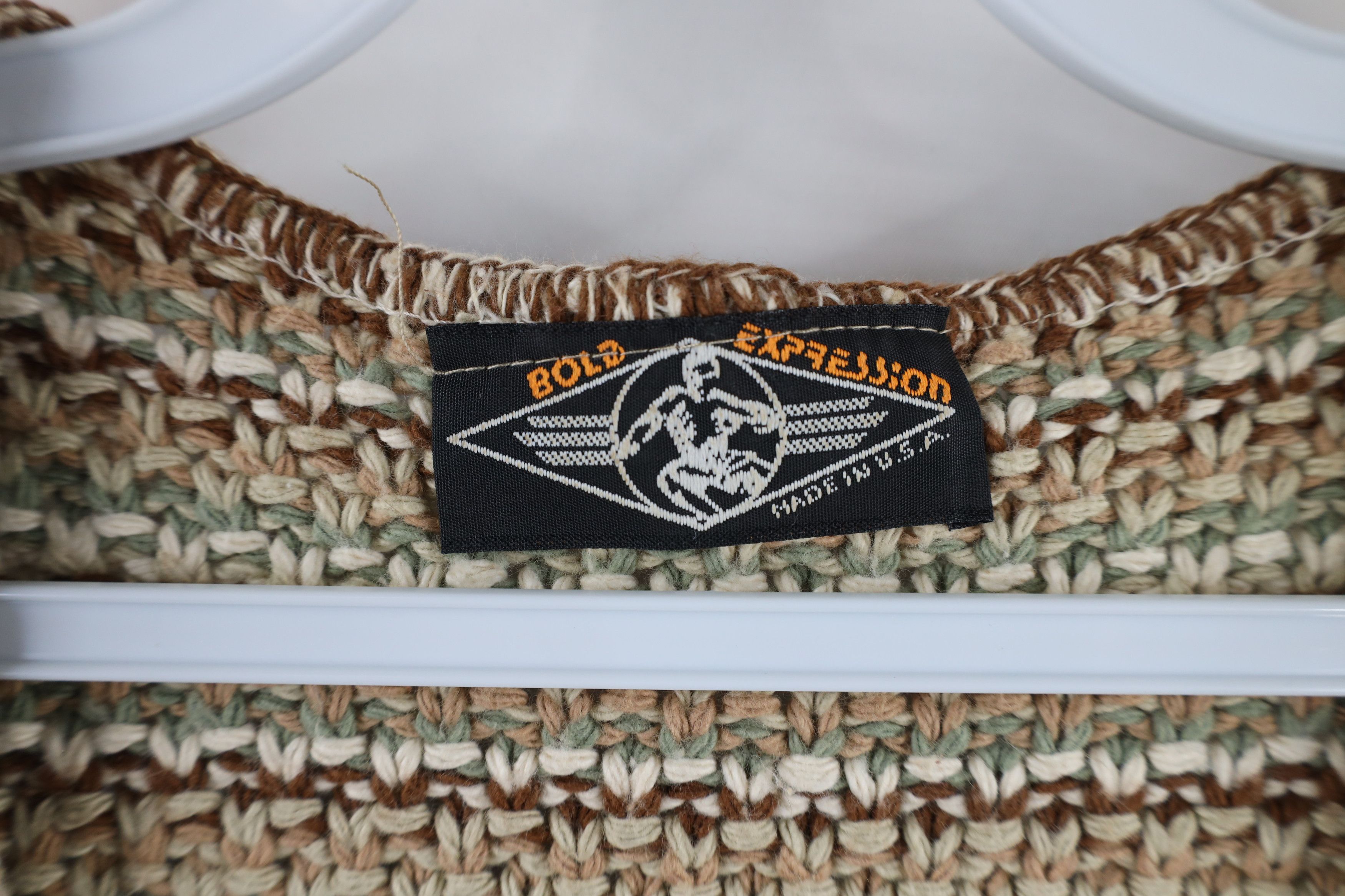 Vintage Vintage 90s Streetwear Tone Knit Cardigan Sweater Vest USA Size XL / US 12-14 / IT 48-50 - 4 Thumbnail