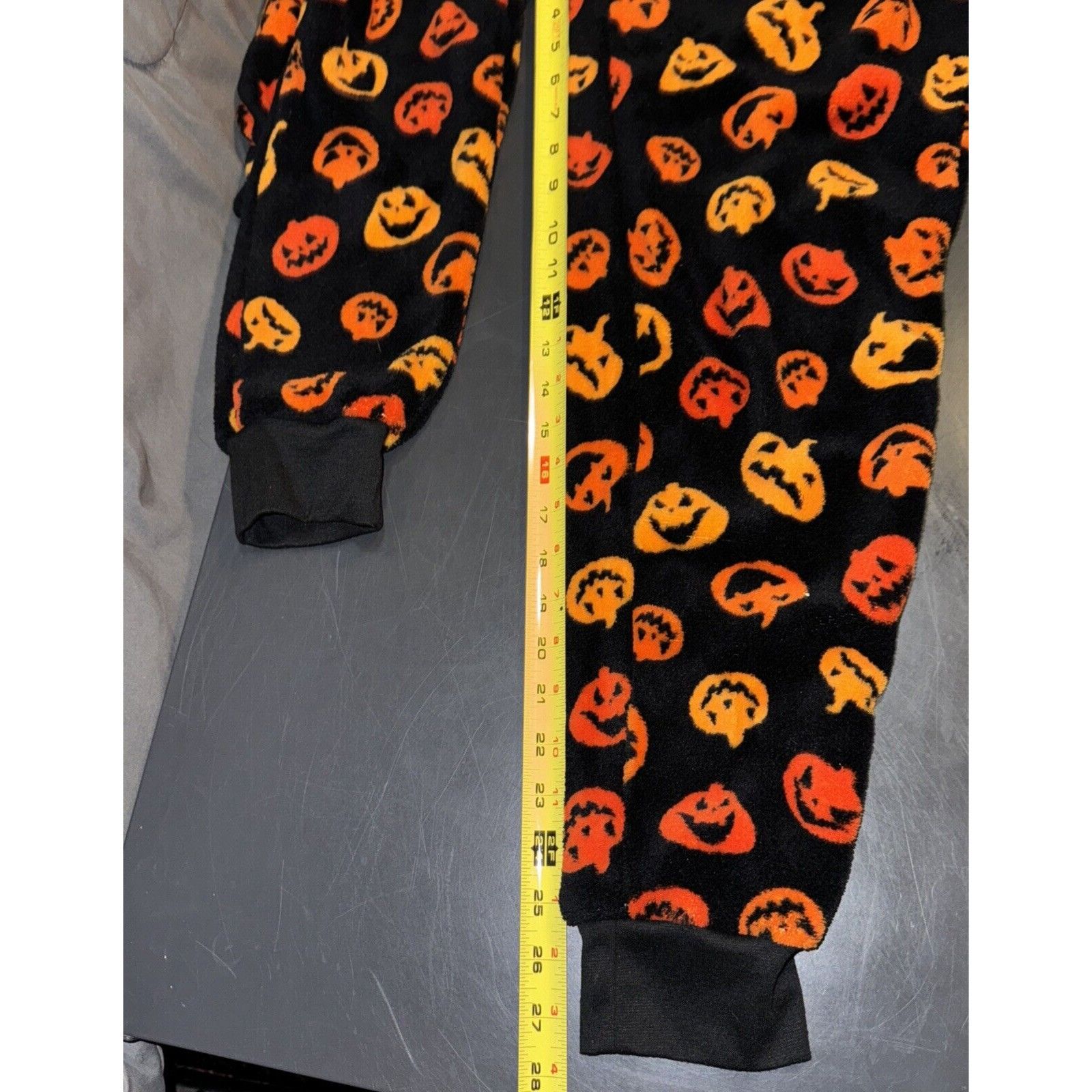 Other Pillow Talk Footed Pajama Halloween Laughing Pumpkins Black Size M / US 6-8 / IT 42-44 - 11 Thumbnail