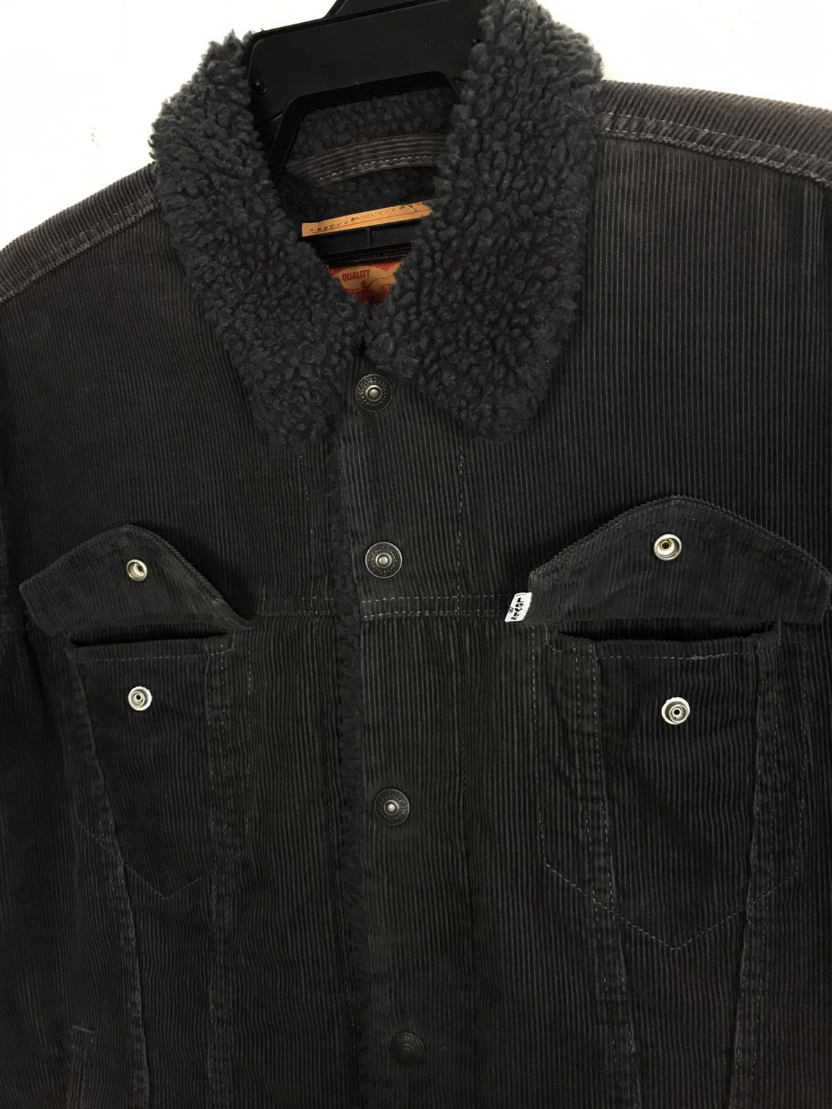 Japanese Brand Vtg Levi’s Strauss Sherpa Jacket Corduroy Distressed Design Size US L / EU 52-54 / 3 - 9 Thumbnail