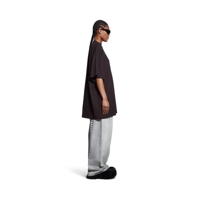 Balenciaga o1bcso1str0326 Sample Sticker T-Shirt Oversized in Black Size XS / US 0-2 / IT 36-38 - 5 Thumbnail