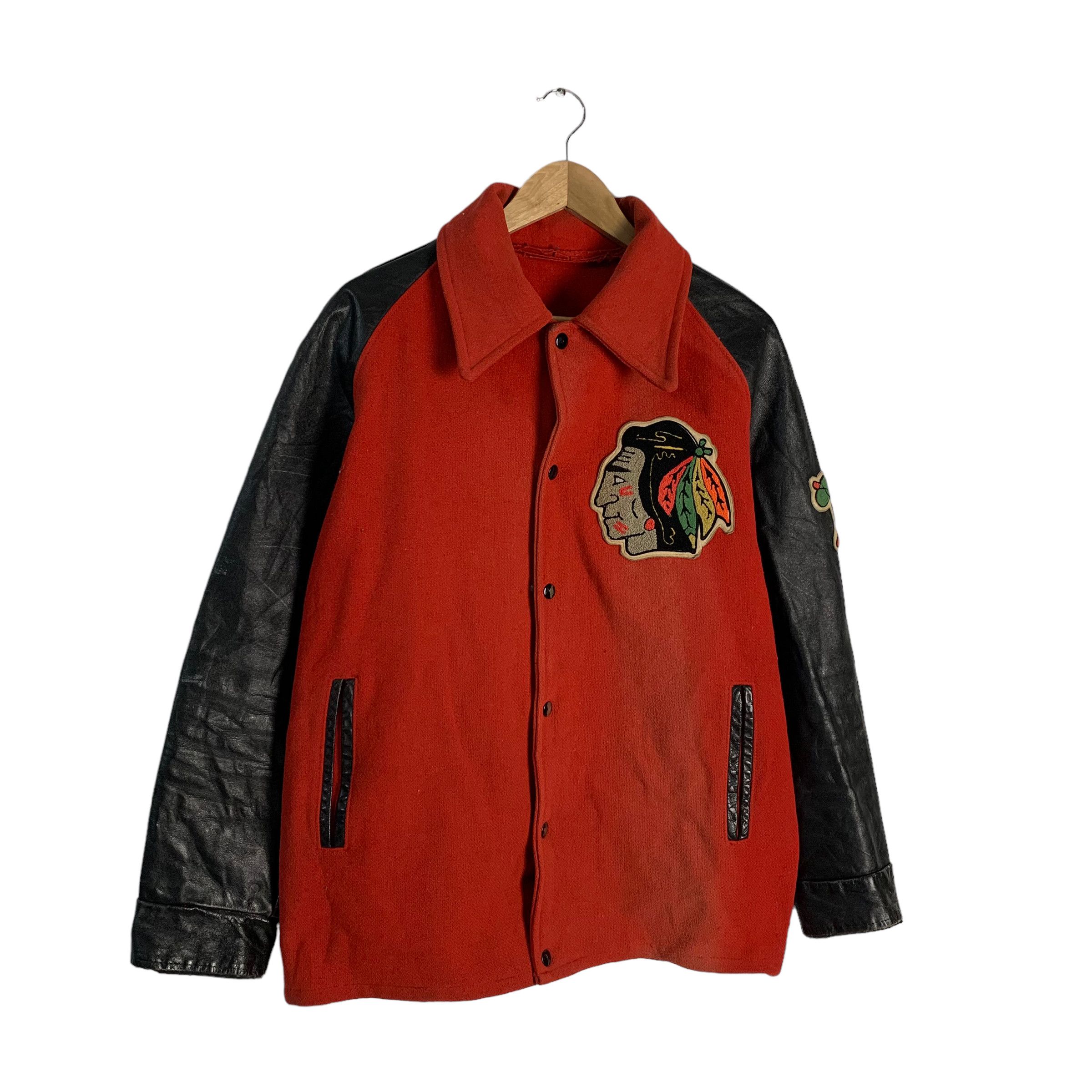 Vintage Vintage Red Indian Varsity Jacket Size US L / EU 52-54 / 3 - 2 Thumbnail