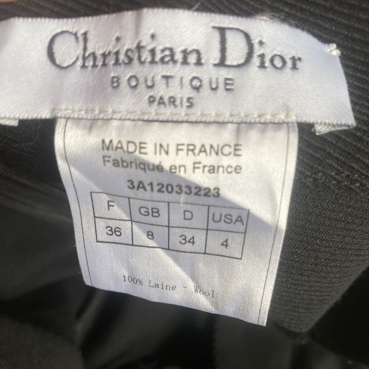 Dior × Vintage Vintage AW93 Shrunk Skirt Size 26" / US 2 / IT 38 - 4 Thumbnail