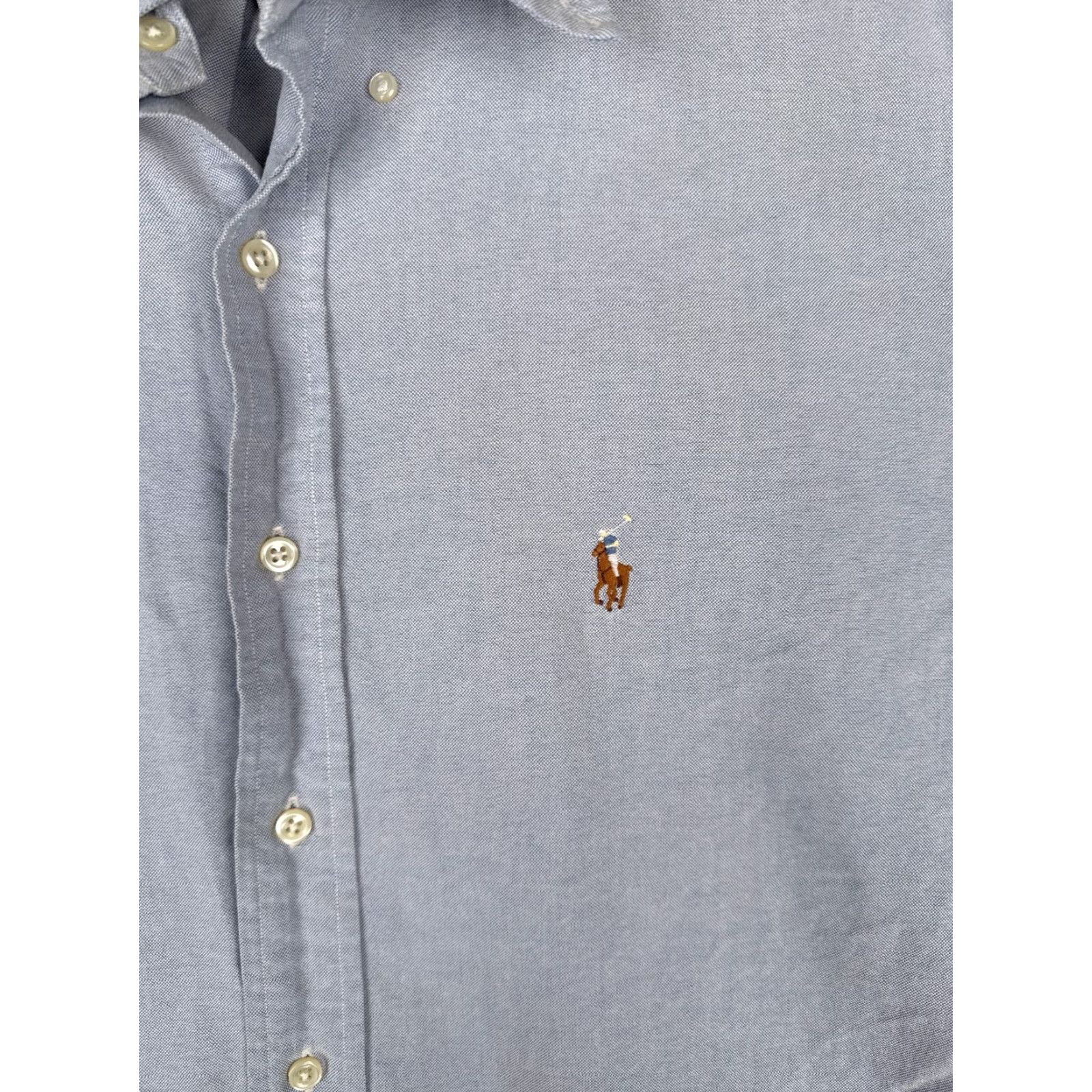 Polo Ralph Lauren Polo Ralph Lauren Shirt Adult XL Blue Long Sleeve Cotton VTG Size US XL / EU 56 / 4 - 6 Thumbnail