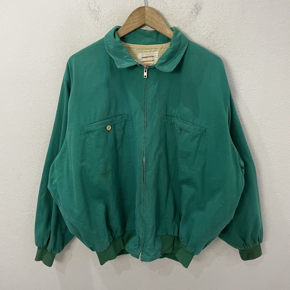 PERSON'S Vintage Person’s For Men Spell Out Big Logo Bomber Jacket Size US XXL / EU 58 / 5 - 8 Thumbnail