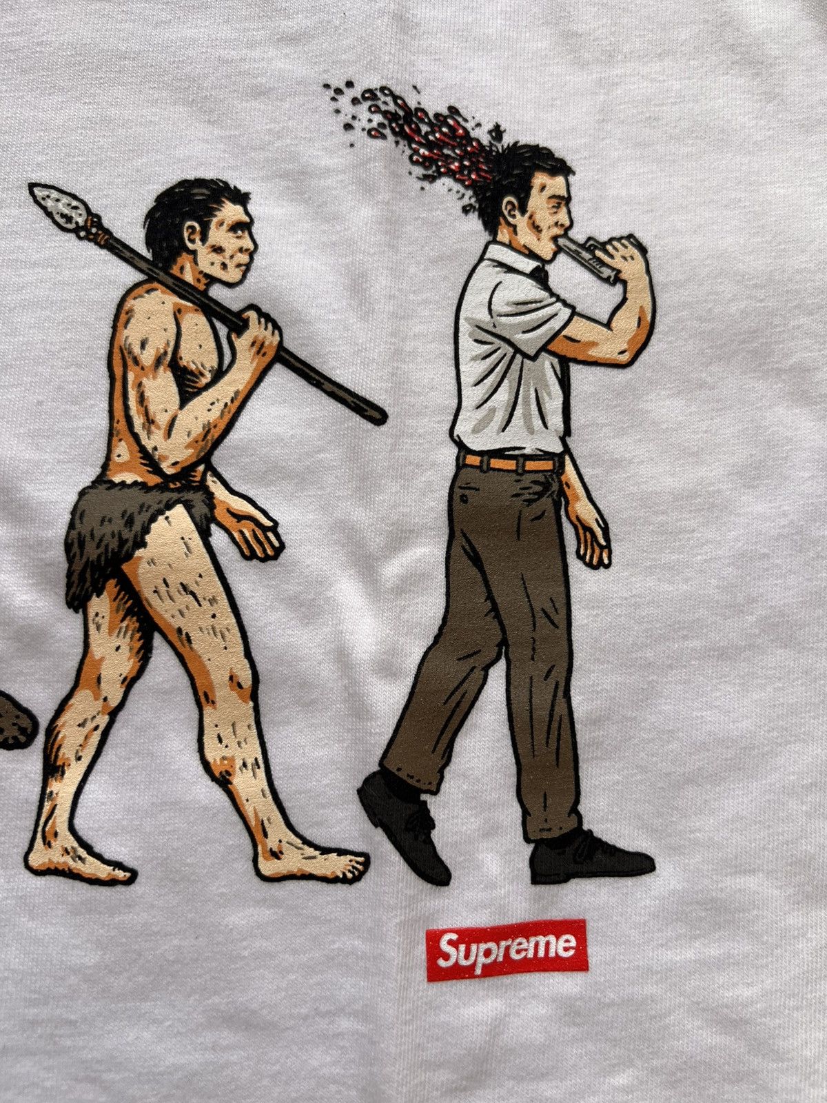 Supreme Supreme Evolution Tee White M ape human t-shirt primitive Size US M / EU 48-50 / 2 - 6 Thumbnail