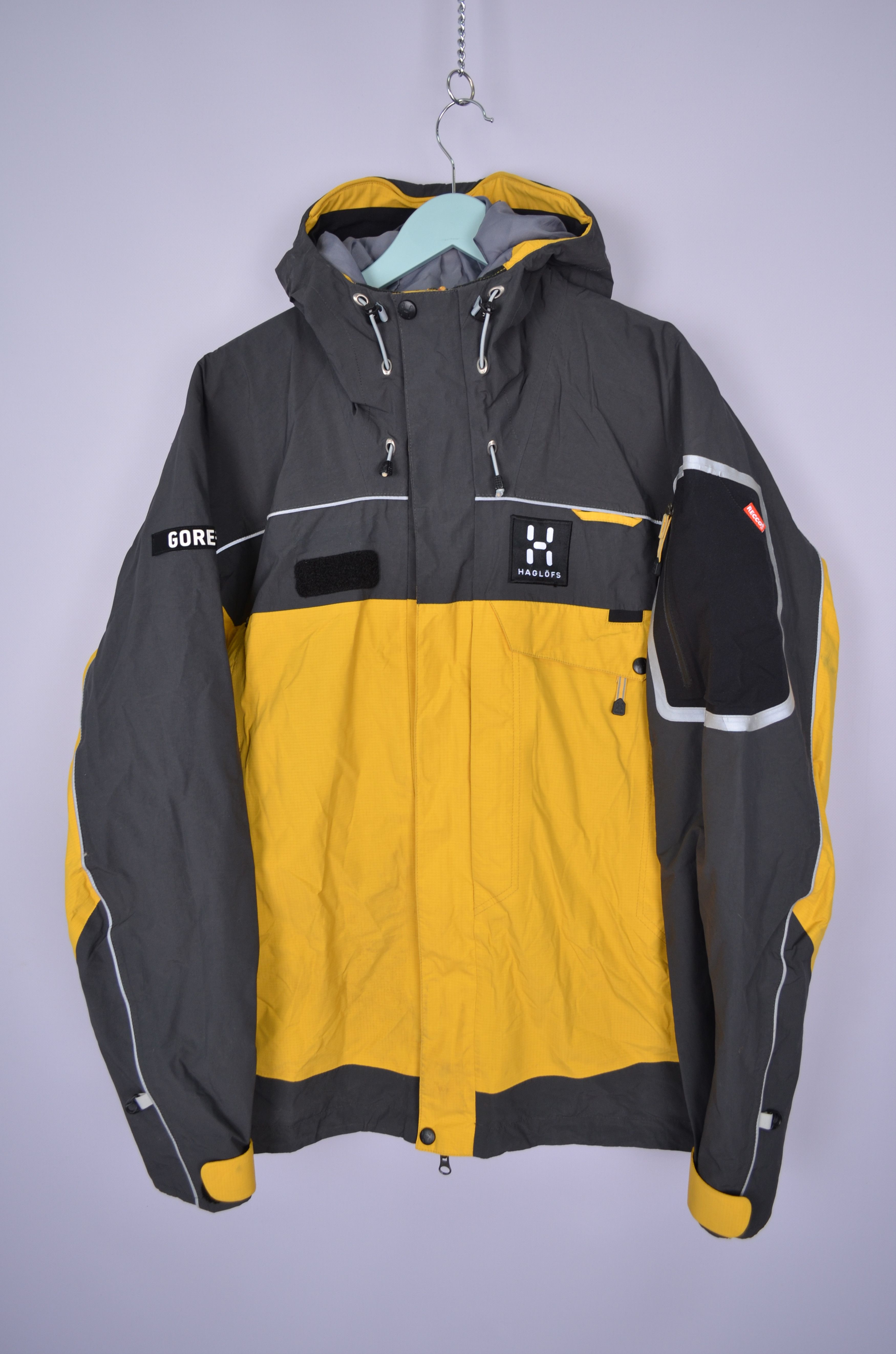 Haglofs Haglofs Gore Tex Recco System Yellow Grey Jacket Ski Size XL Size US XL / EU 56 / 4 - 1 Thumbnail