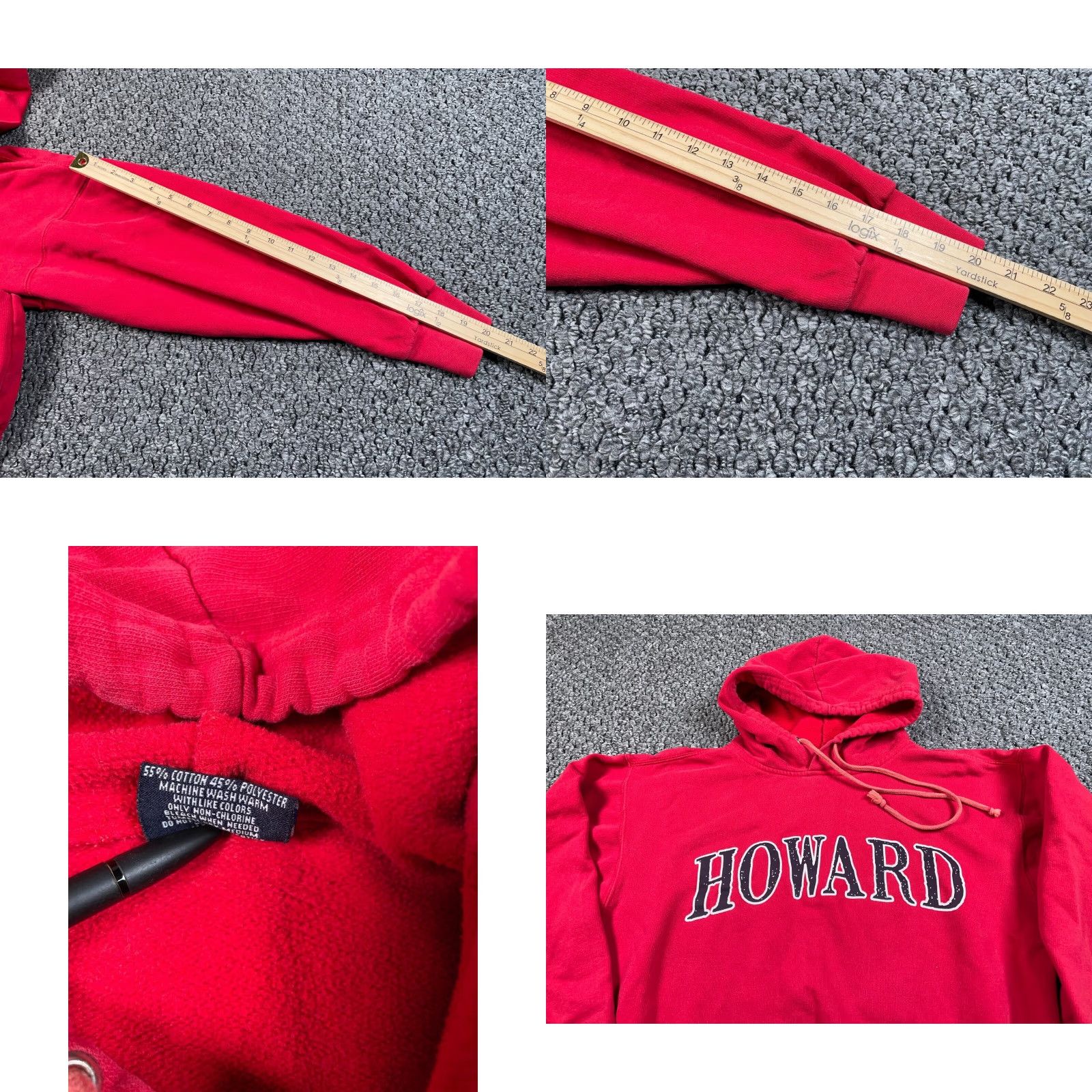 Vintage Howard University Hoodie Adult XS Red MV Sport Drawstring Pullover Sweatshirt Graphic Print College Retro University Men Size XS Red MV Sport Hoodie Size US XS / EU 42 / 0 - 9 Thumbnail