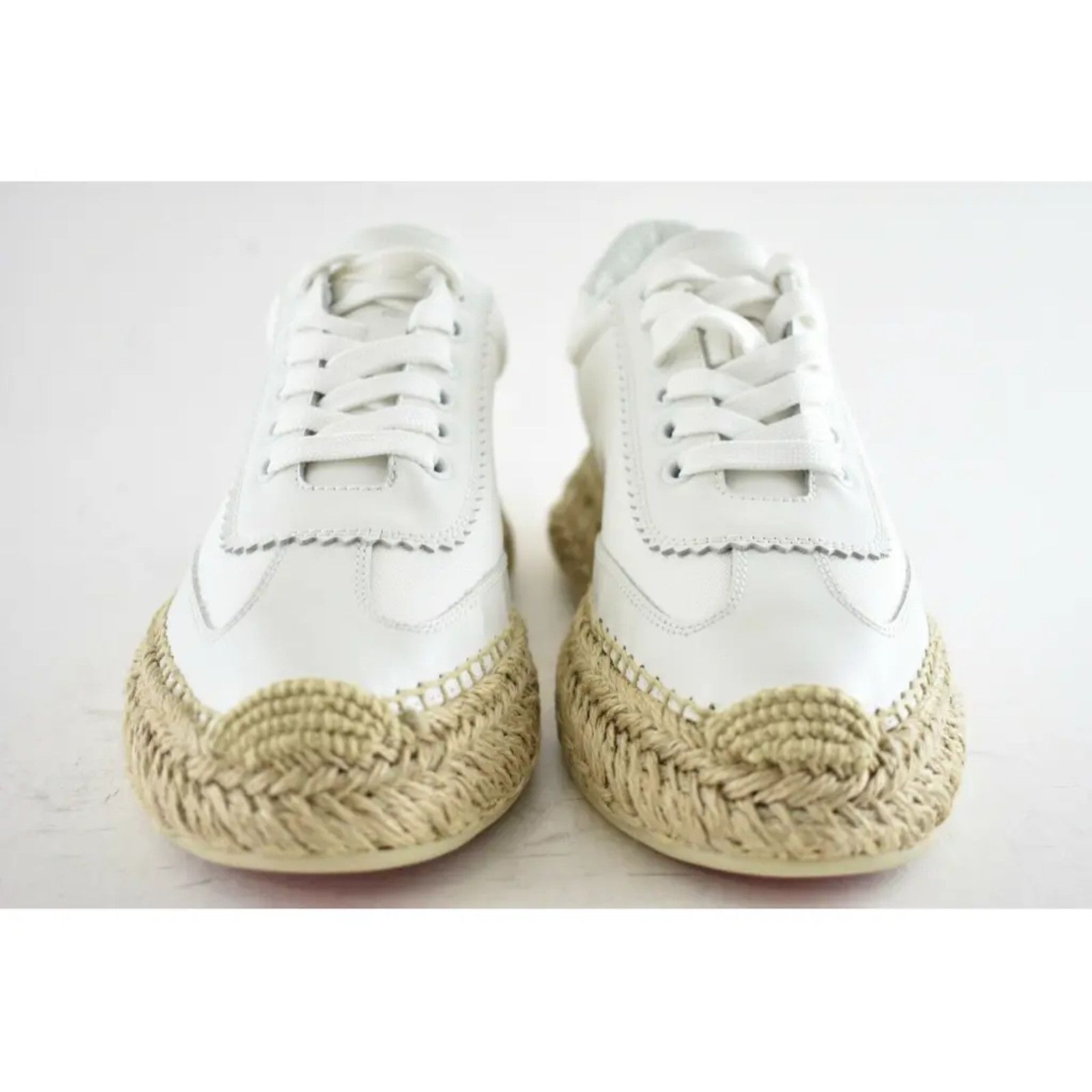 Christian Louboutin Christian Louboutin Flat White Bianco Platform Sneaker 40 Size US 10 / IT 40 - 5 Thumbnail