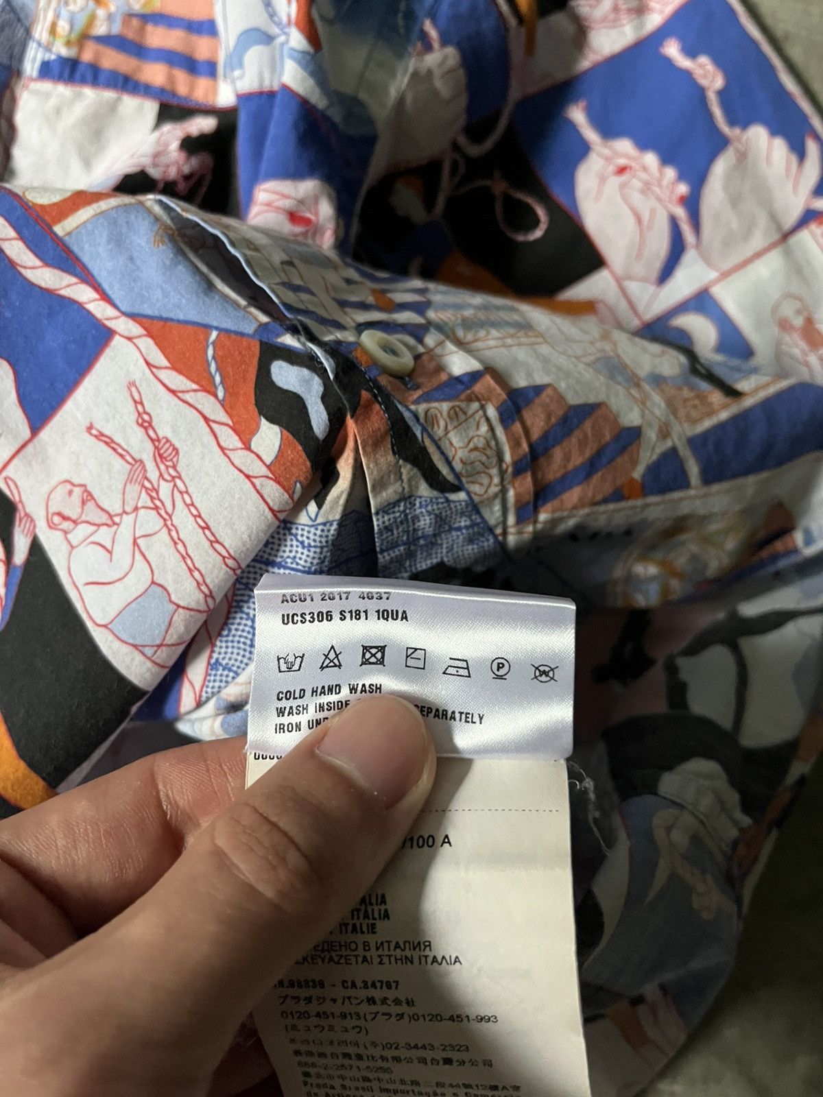 Prada Prada S/S 18 comics rope motif shirt multicolor Size US L / EU 52-54 / 3 - 11 Thumbnail