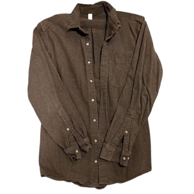 American Apparel American Apparel Flannel Brown Button-up Shirt Size US L / EU 52-54 / 3 - 1 Thumbnail