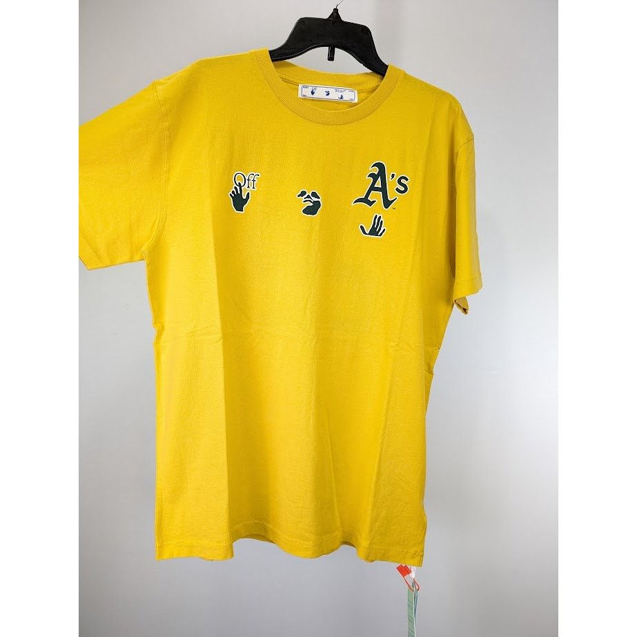 Off-White o1rshd1 MLB- Oakland Athletics Short Sleeve T-Shirt Yellow Size US XL / EU 56 / 4 - 9 Thumbnail