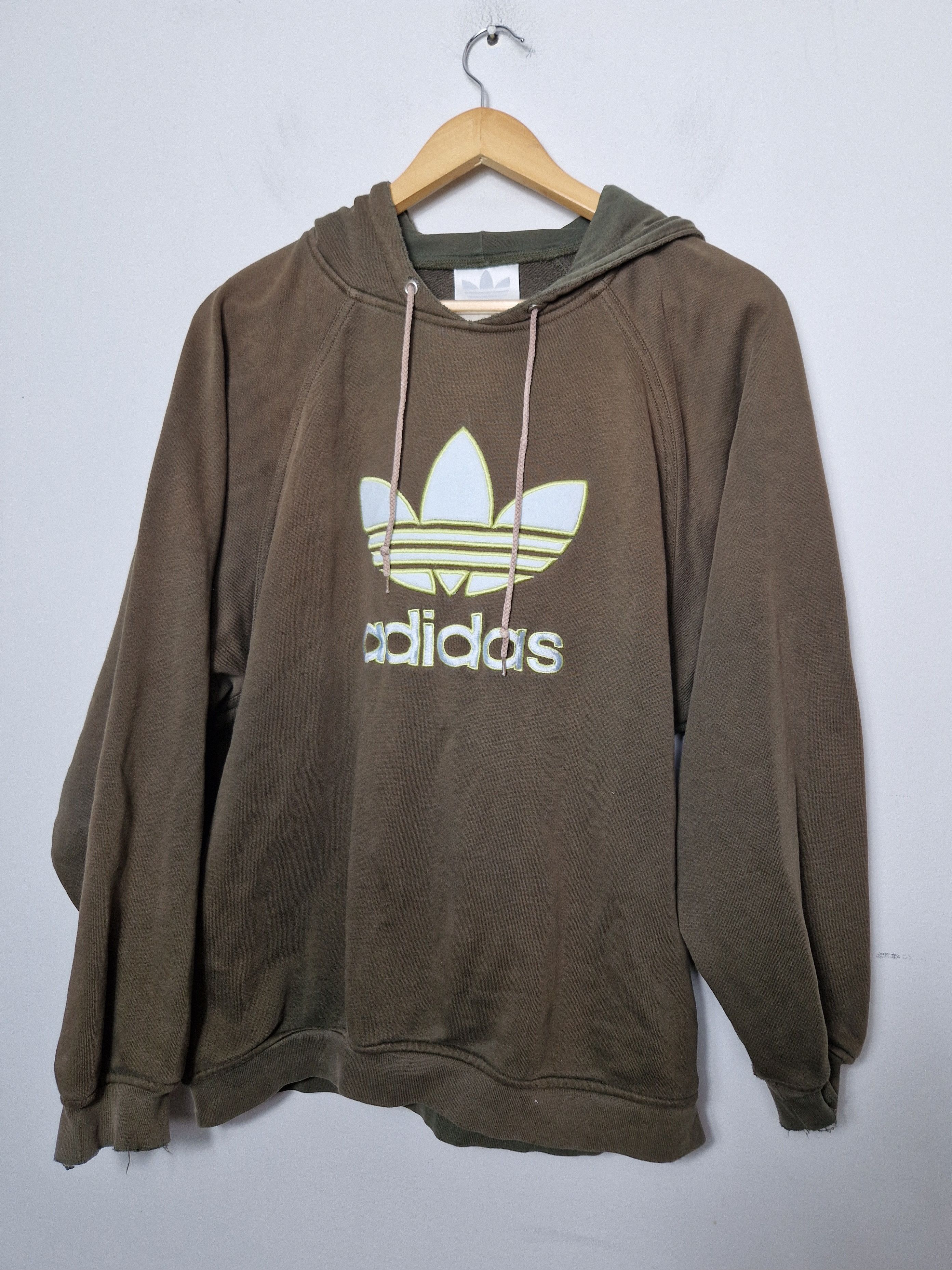 Adidas Adidas vintage 80s brown hoodie Size US L / EU 52-54 / 3 - 1 Thumbnail