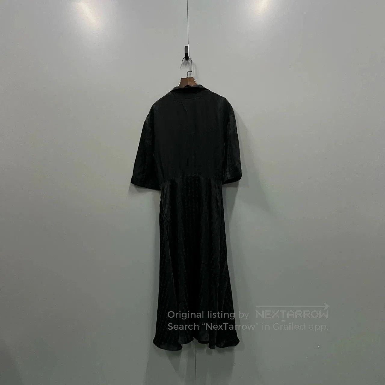 Off-White OFF-WHITE All-Over Letter Logo Silk Dress. Size M / US 6-8 / IT 42-44 - 3 Thumbnail