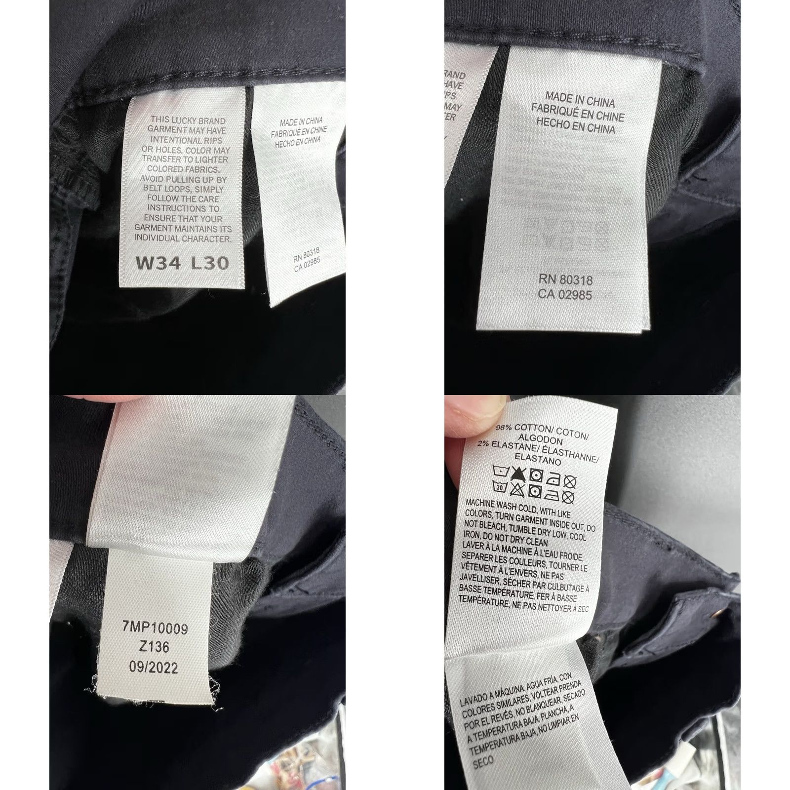 Lucky Brand Lucky Brand Pants Mens 34 Blue Size 34x30 Stretch Casual Dark Wash Size US 34 / EU 50 - 8 Thumbnail